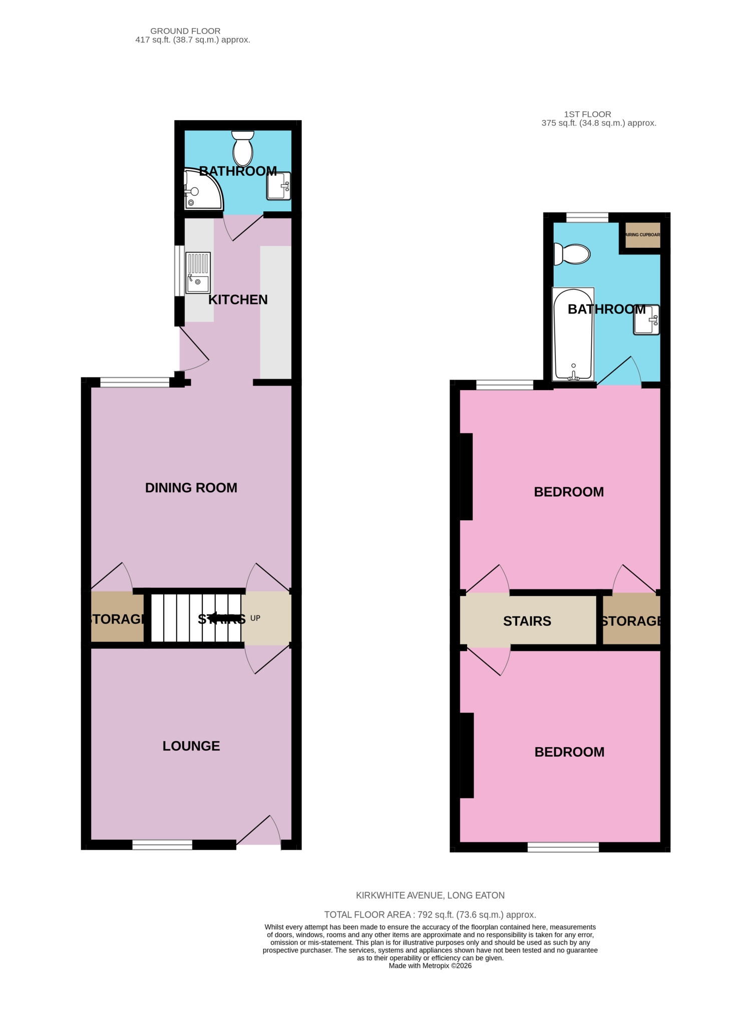 13, Kirkwhite Avenue Long Eaton, Nottingham floorplan
