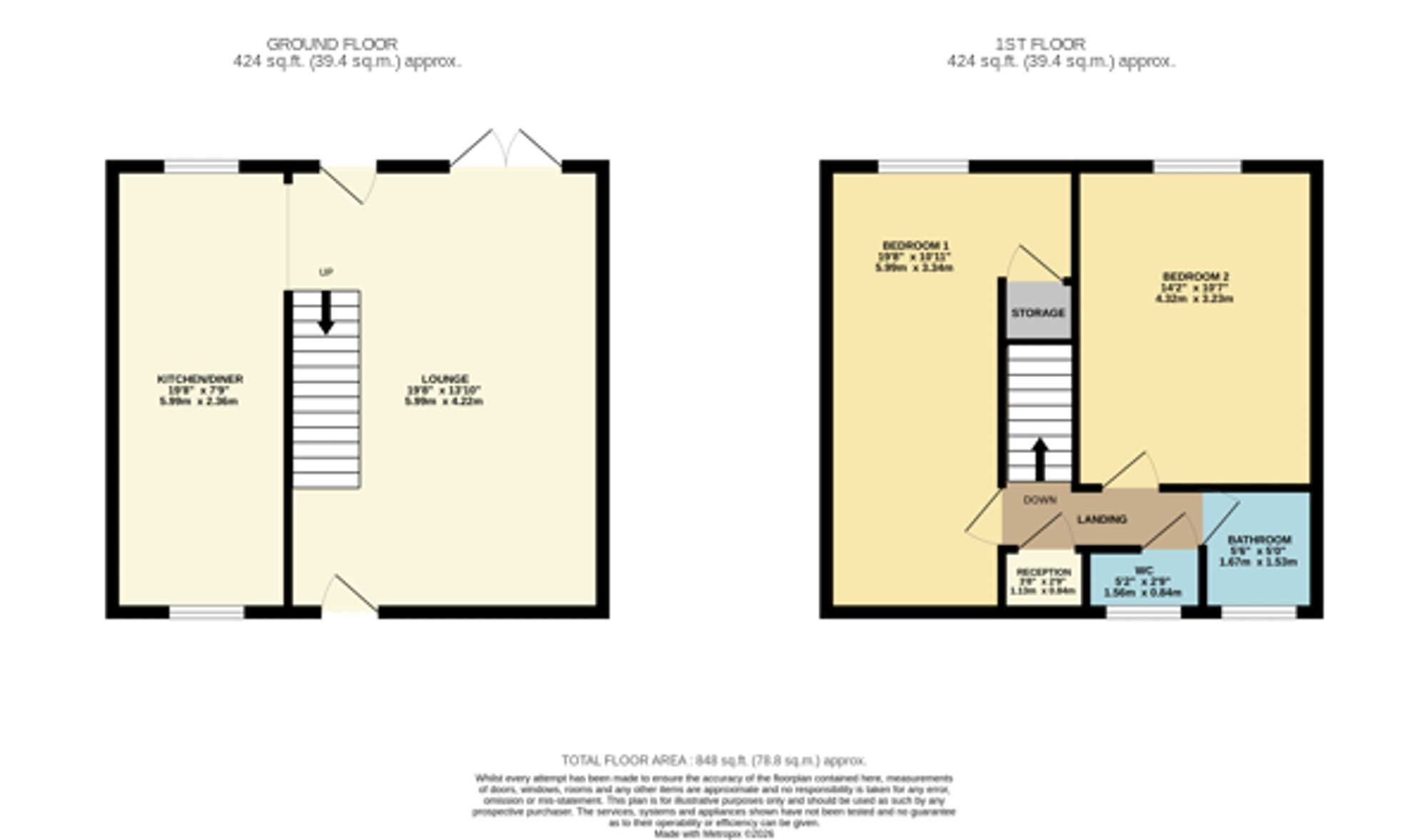 20 Davison Close, Leicester floorplan