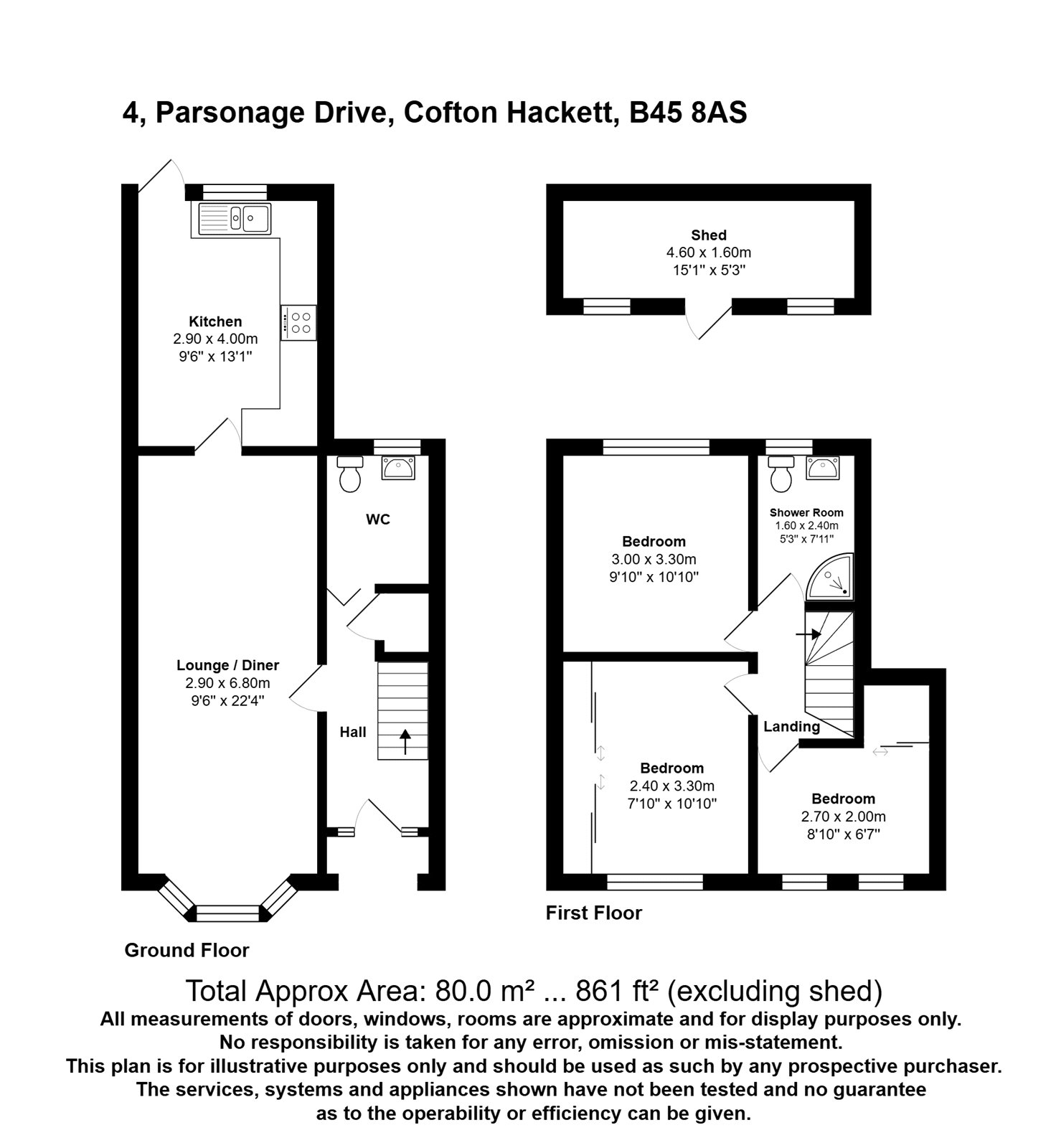 4, Parsonage Drive, Birmingham floorplan