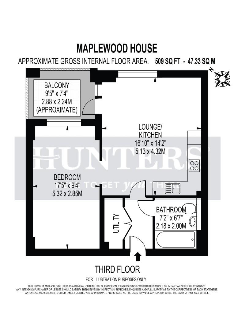Maplewood House, 17, 5 Justice Place, Brentford floorplan