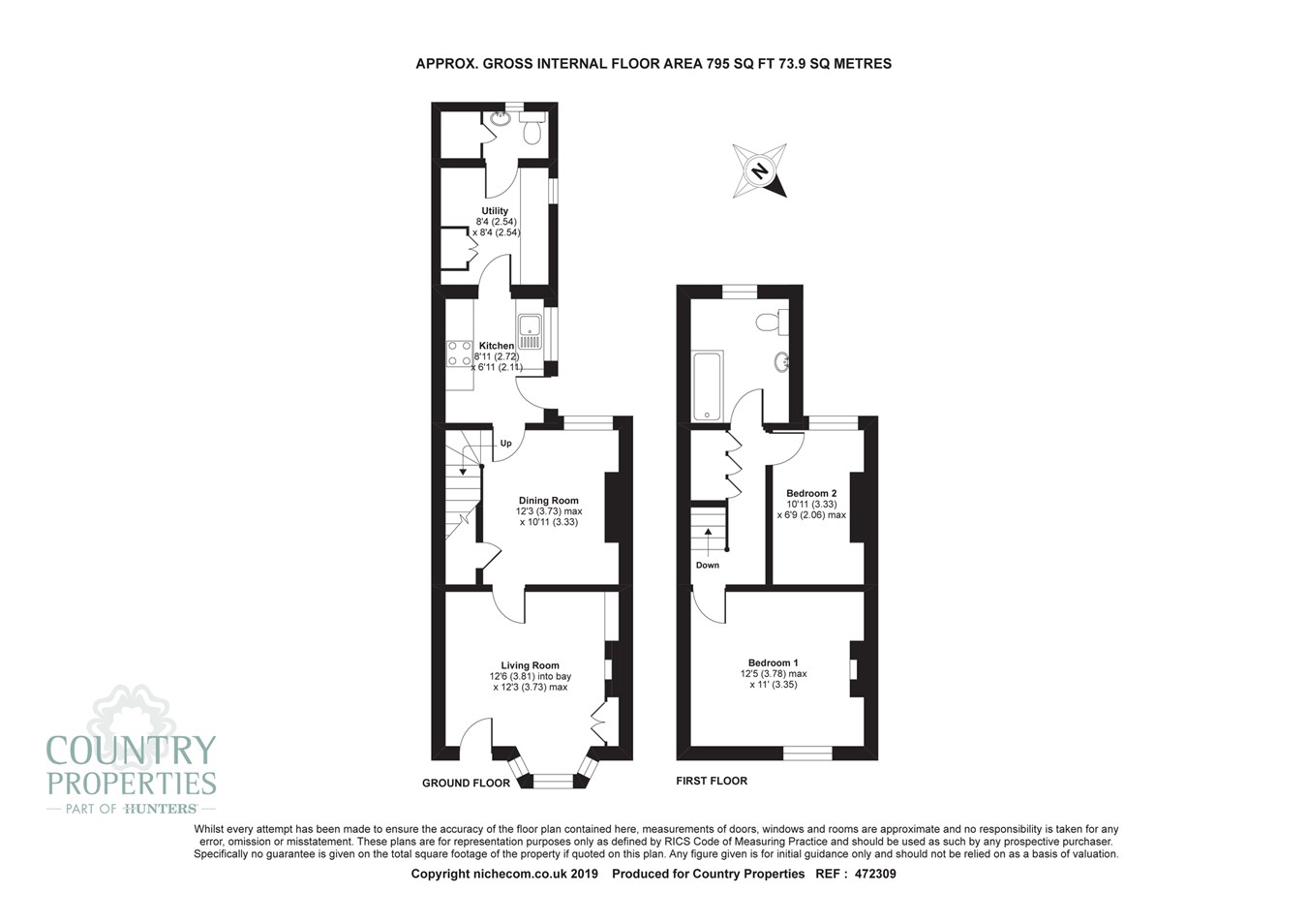 2 Bedrooms Terraced house for sale in Bunyan Road, Hitchin SG5