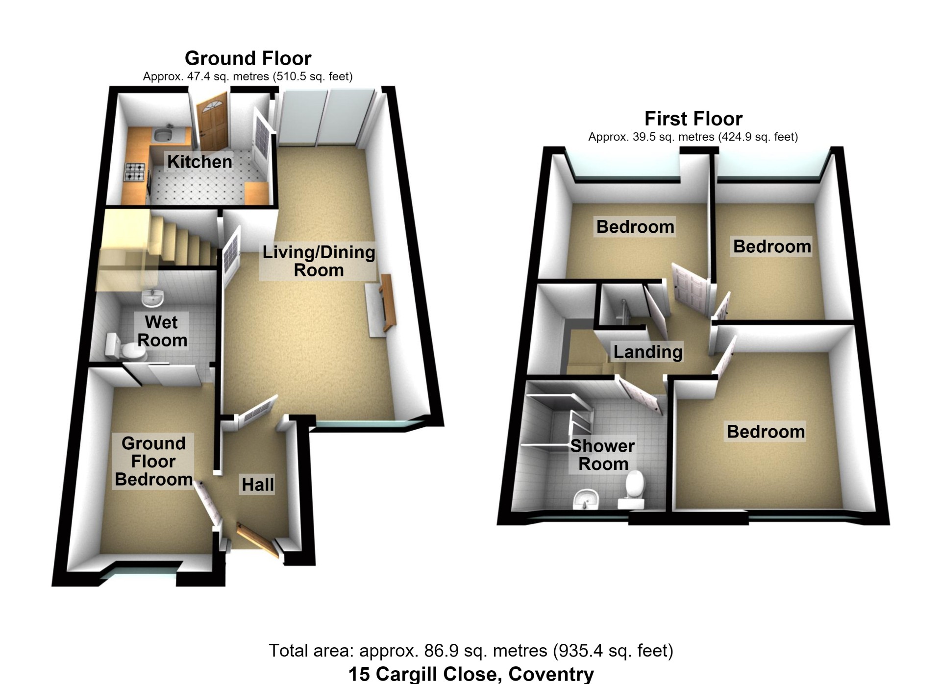 15, Cargill Close, Coventry floorplan