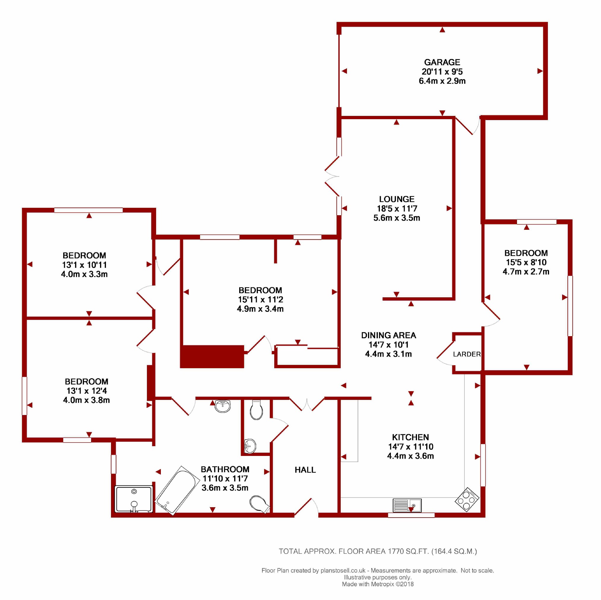 4 Bedrooms Detached bungalow for sale in Church Hill, Church Street, Deeside, Flintshire CH5