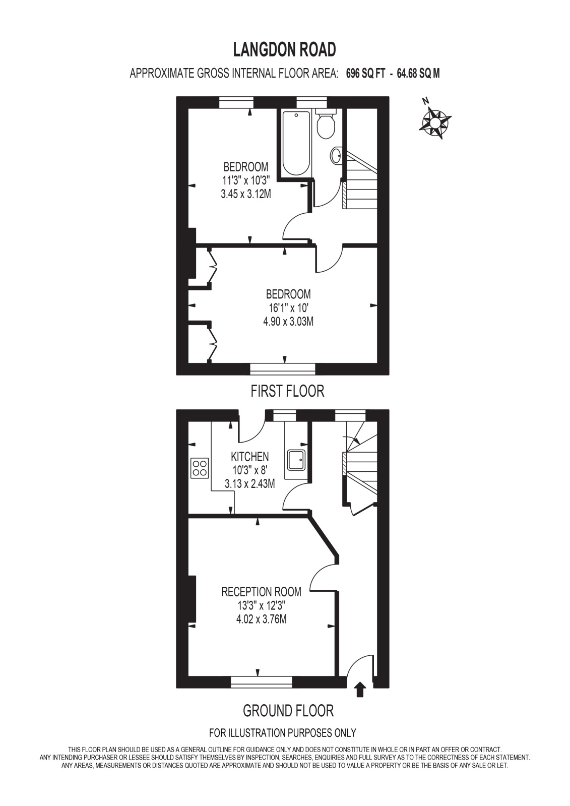 91, Langdon Road, Morden floorplan