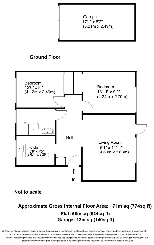 2 Bedrooms Flat for sale in Oakdene Court, Walton-On-Thames KT12