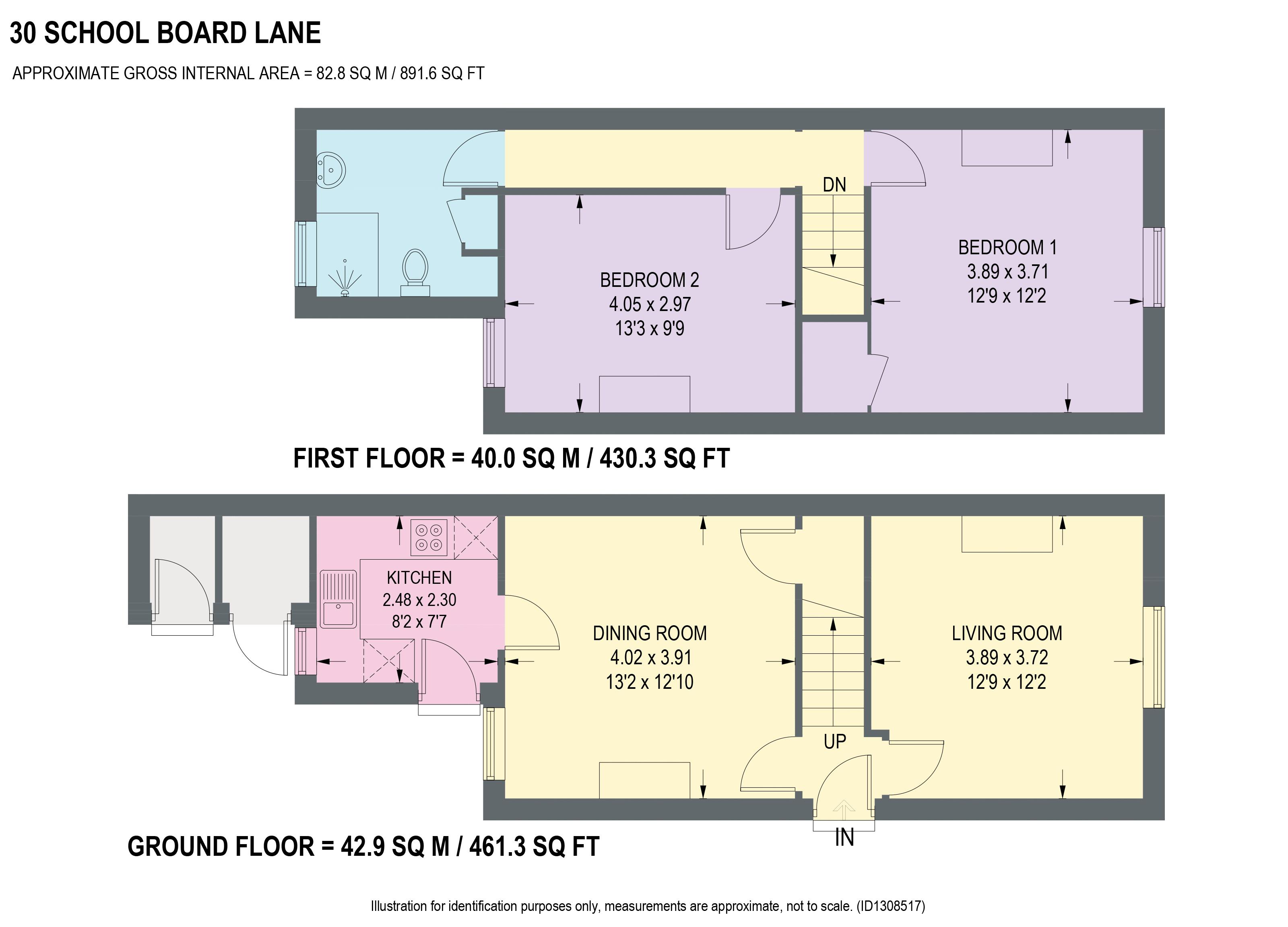 30, School Board Lane, Chesterfield floorplan
