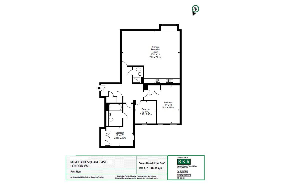 3 Bedrooms Flat to rent in Merchant Square East, Paddington W2