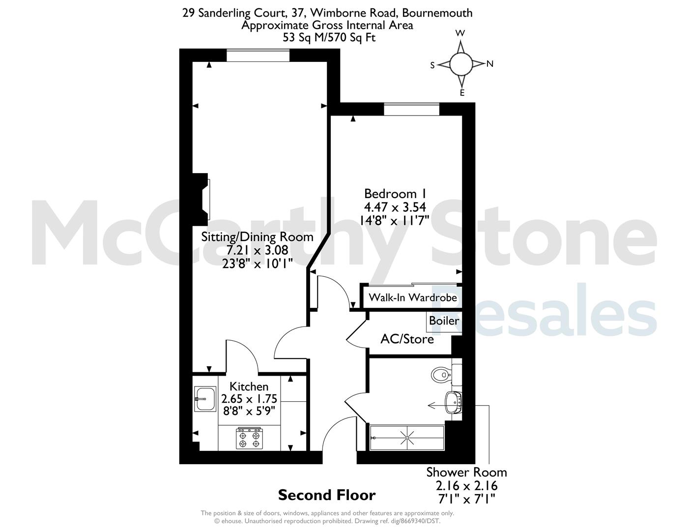 29 Sanderling Court, Wimborne Road, Bournemouth floorplan