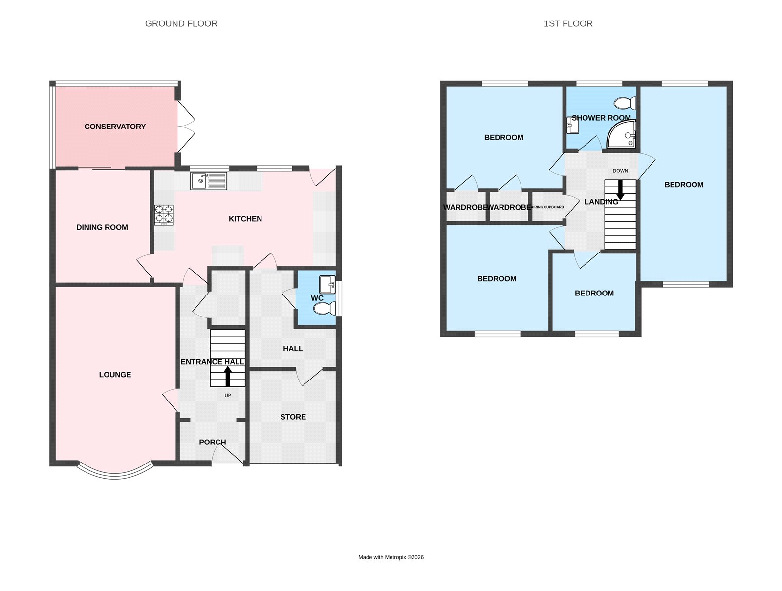 26, Foxley Grove, Shrewsbury floorplan