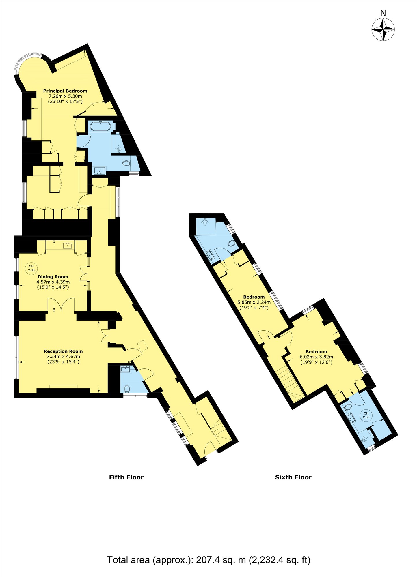 Flat 23, 51, South Street, London floorplan