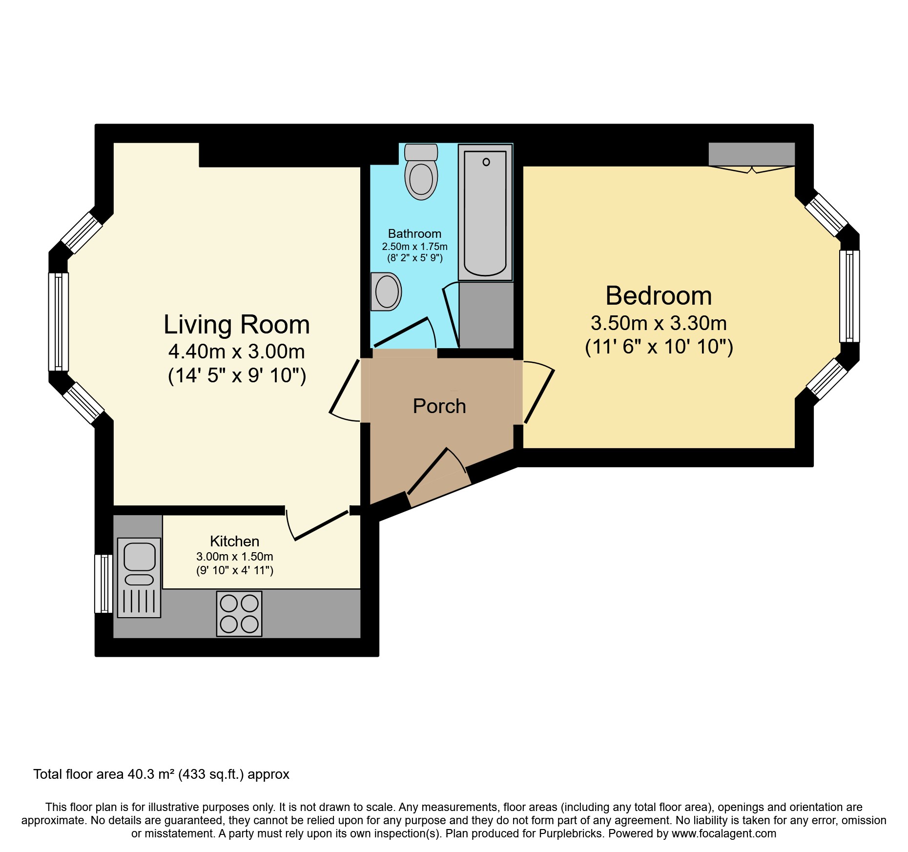 Flat 4, 90 Fosse Road South, Leicester floorplan