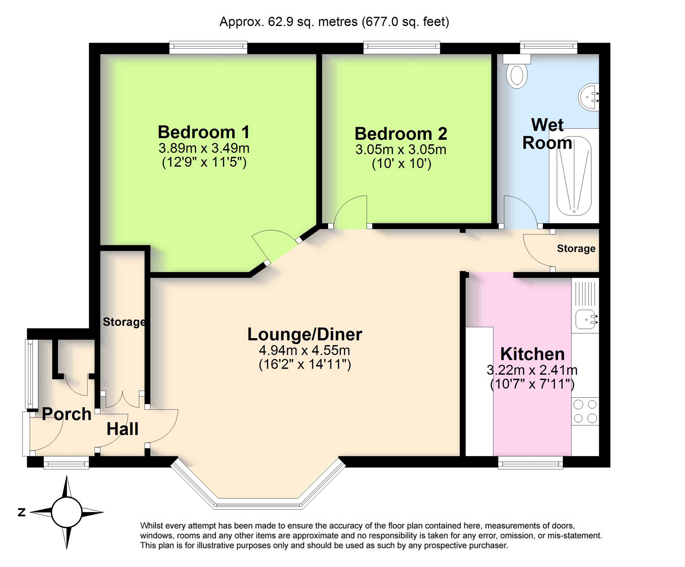 Chesham Close, GoringBySea, Worthing, West Sussex BN12, 2 bedroom