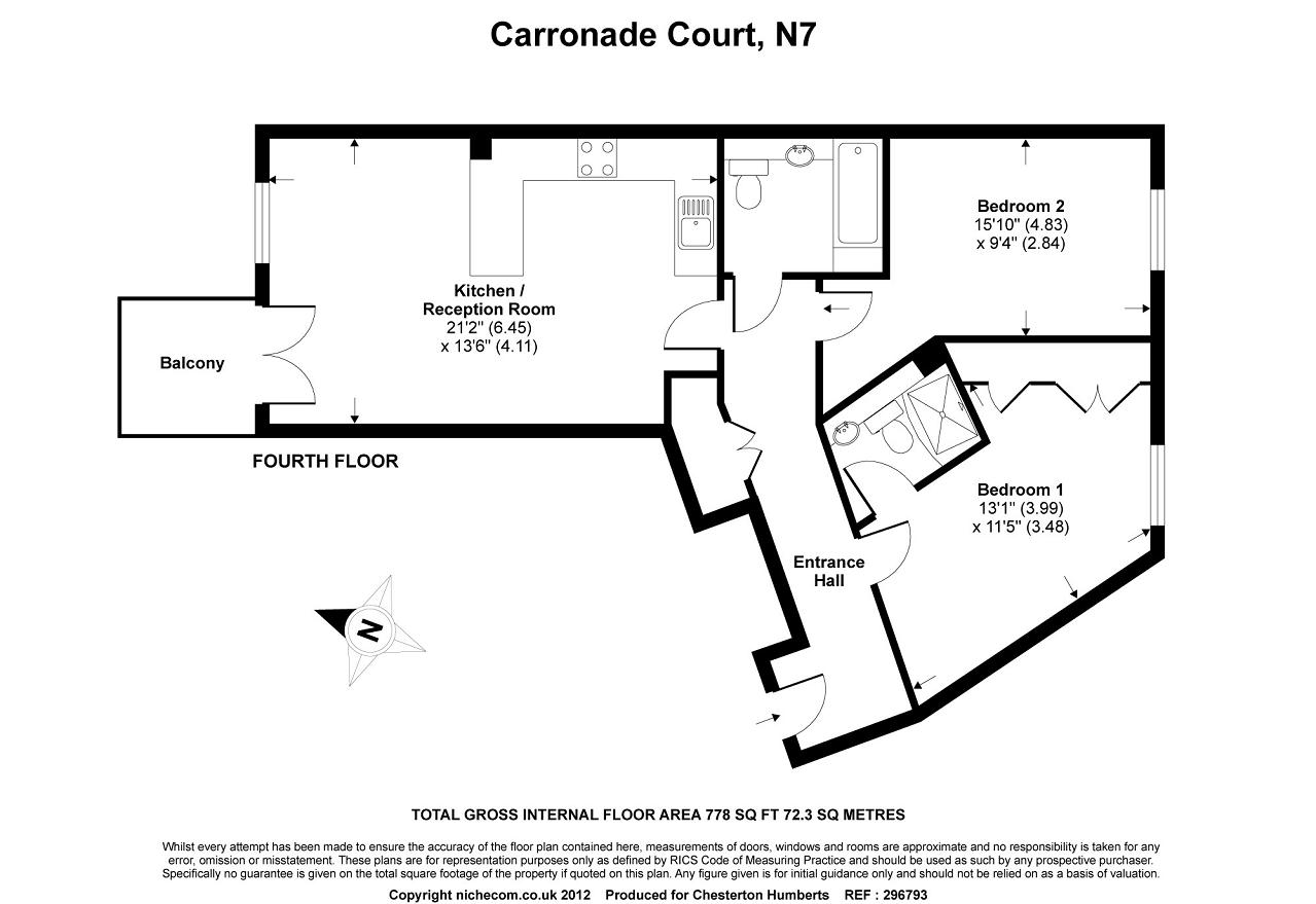 2 Bedrooms Flat to rent in Carronade Court, Eden Grove, Holloway, London N7