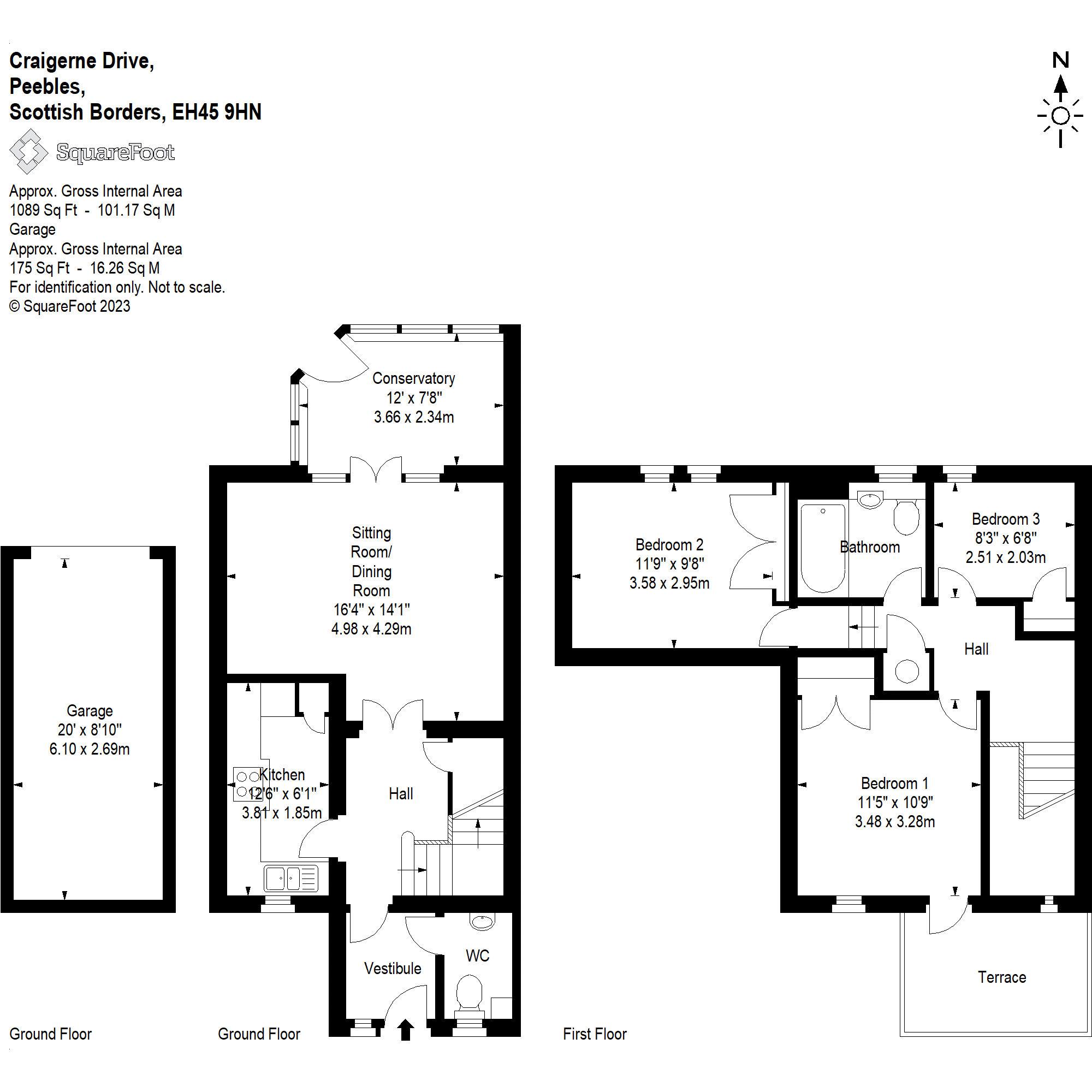 7 Craigerne Drive, Peebles EH45, 3 bedroom terraced house for sale