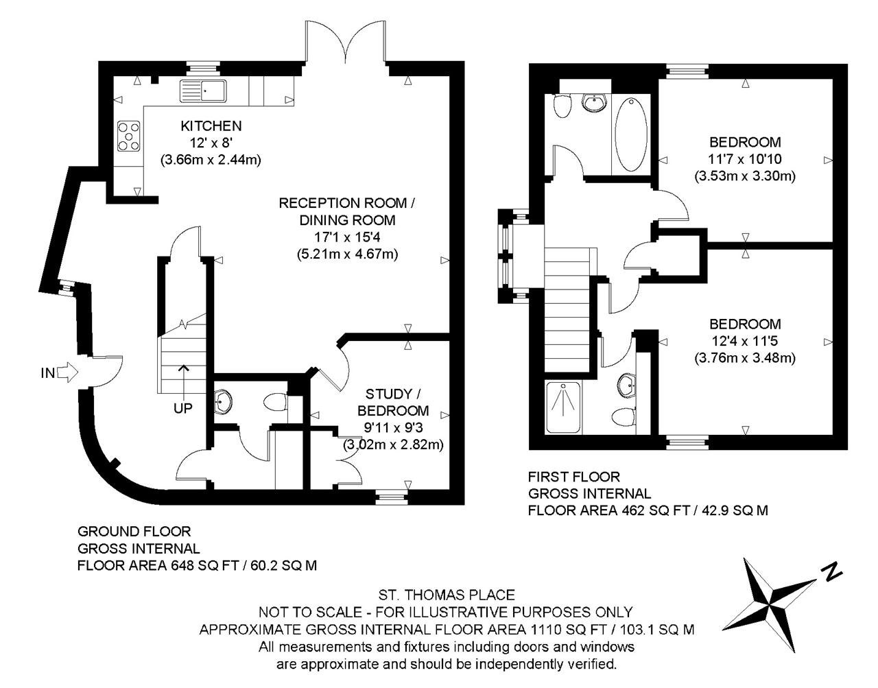 The Gate House, 1a, St Thomas Place, Canterbury floorplan