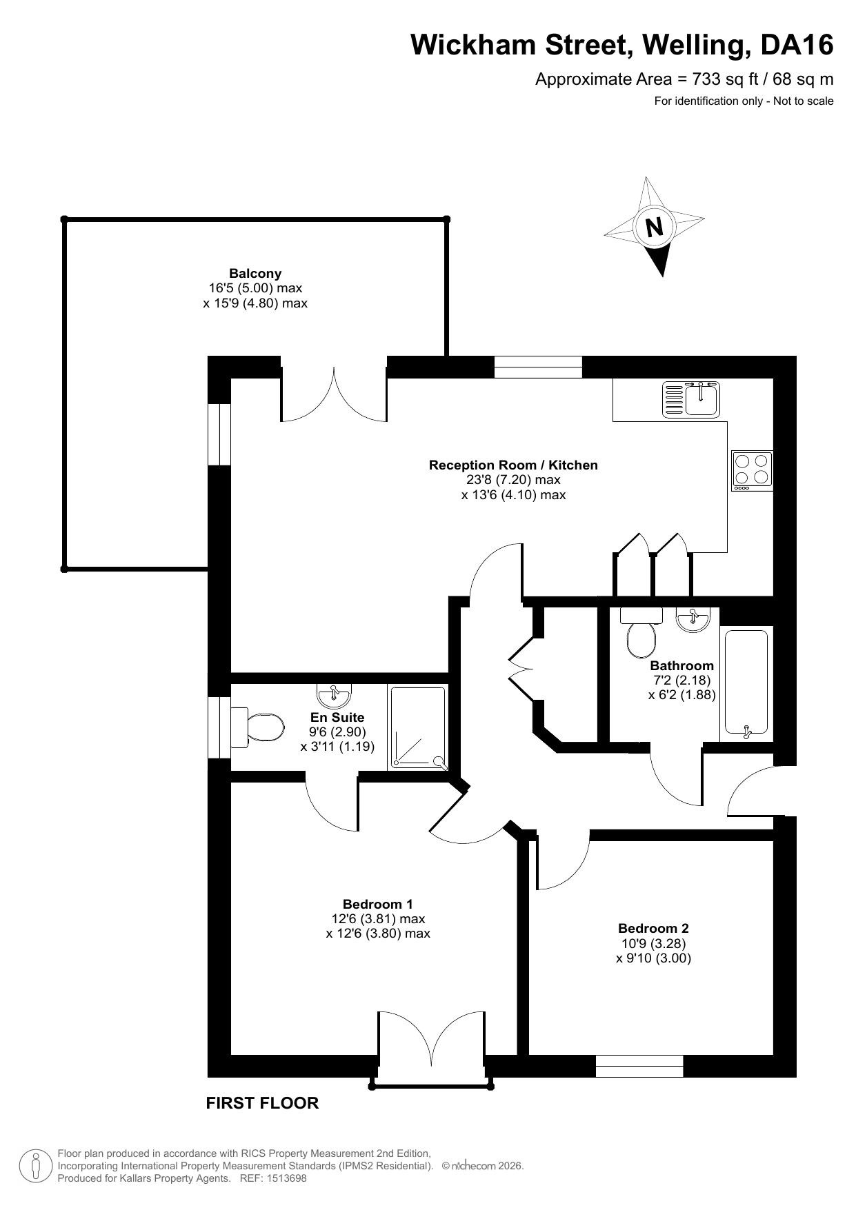 6, Point Apartments, Welling floorplan