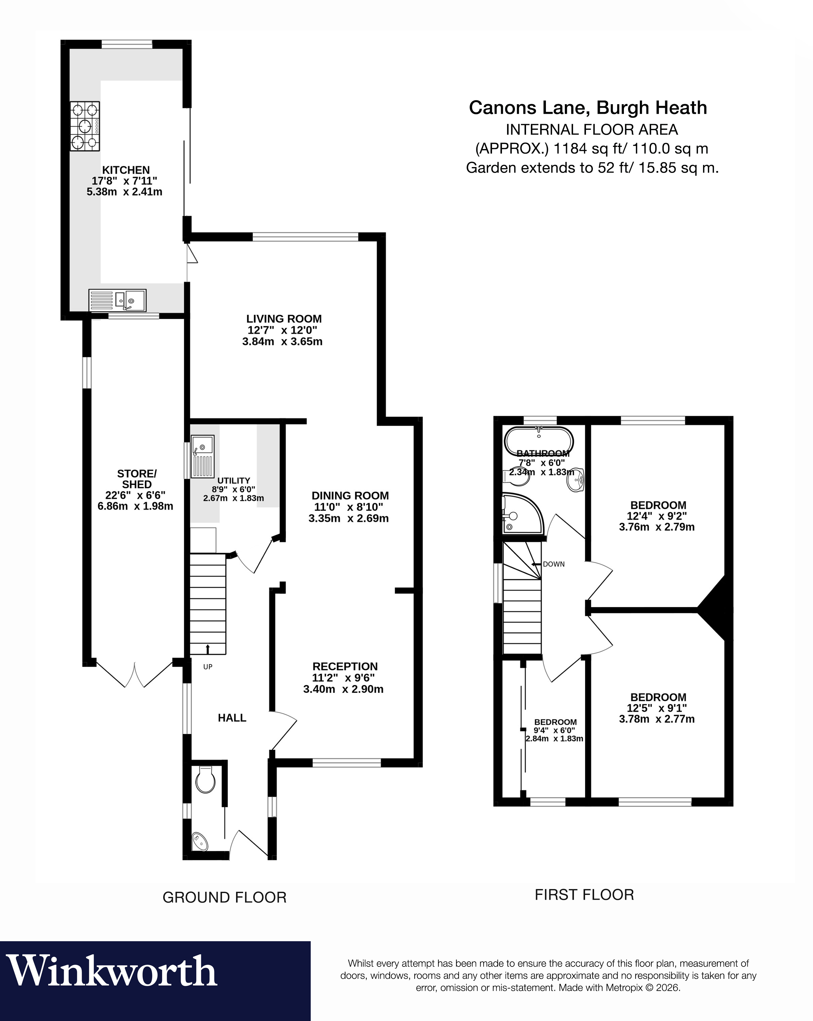 72, Canons Lane, Tadworth floorplan