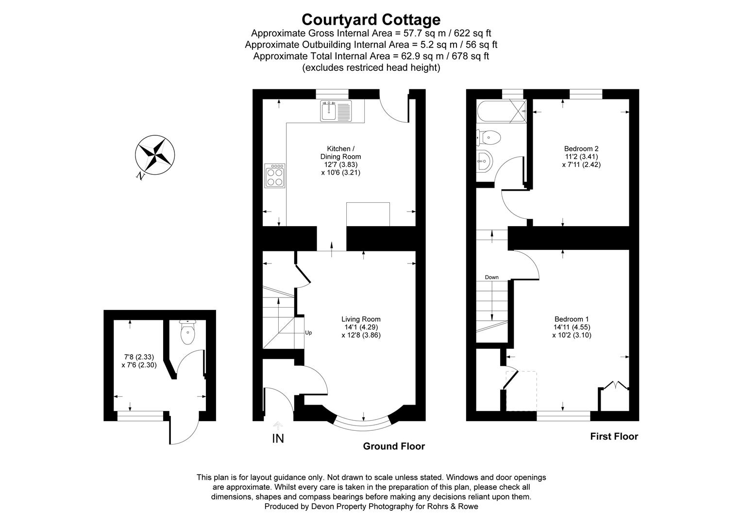 Courtyard Cottage, Street-An-Pol, St. Ives floorplan