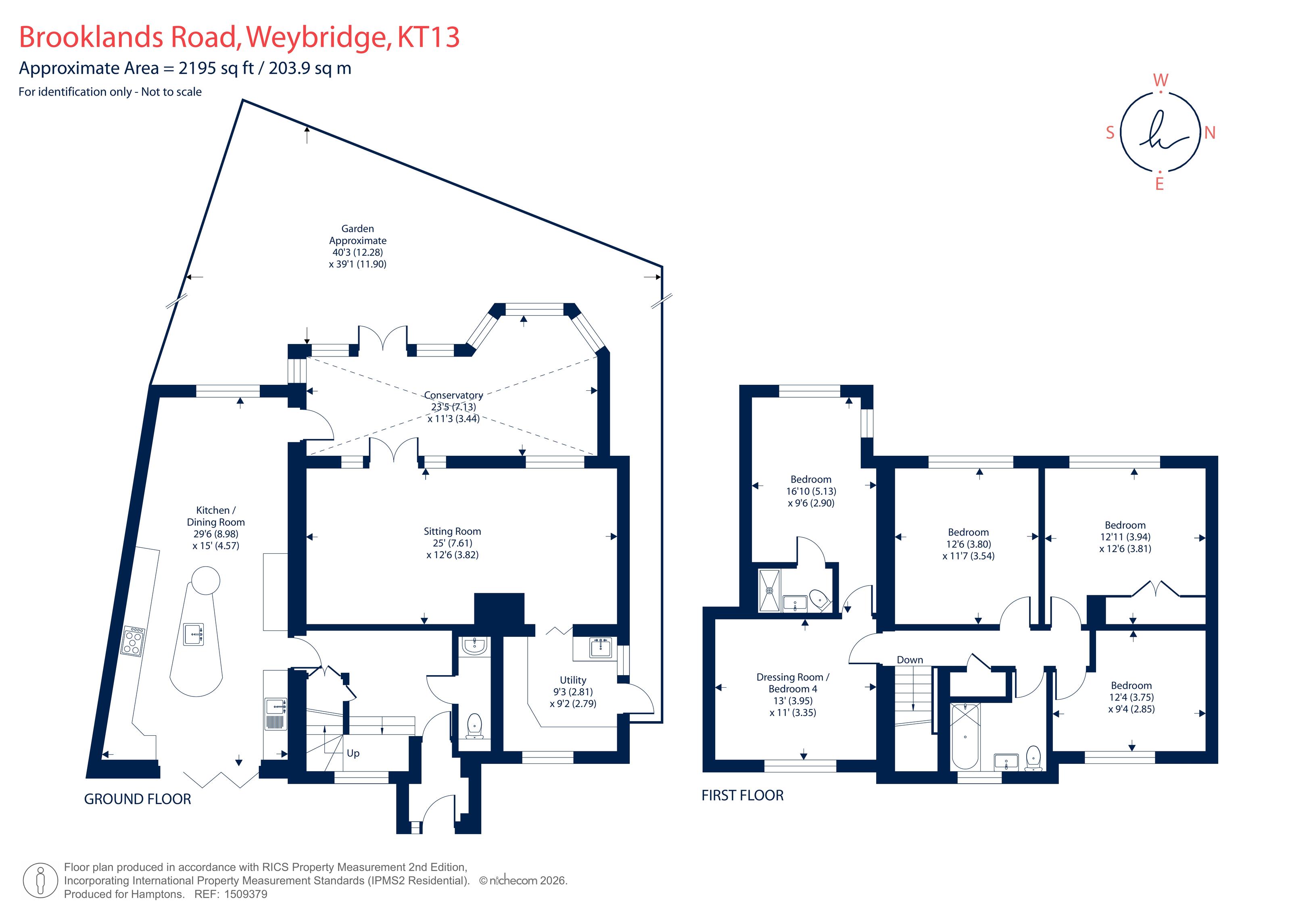 267, Brooklands Road, Weybridge floorplan