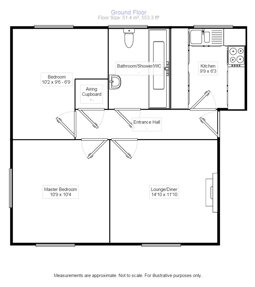 2 Bedrooms Flat to rent in Gillespie Close, Bedford MK42