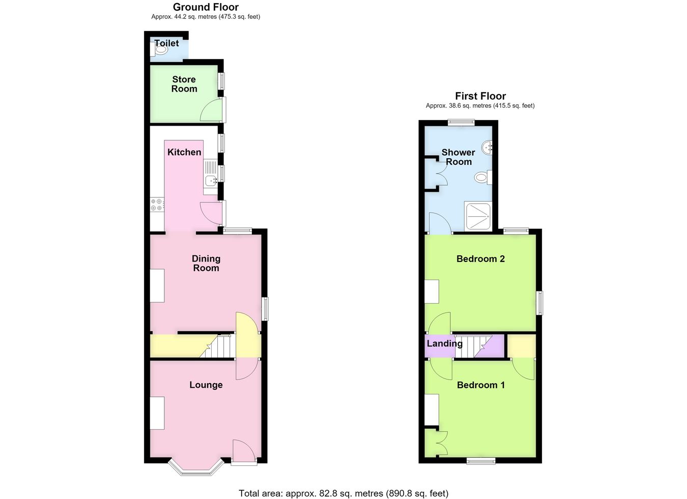 Rosewood Cottage, Powell Street, Boston floorplan