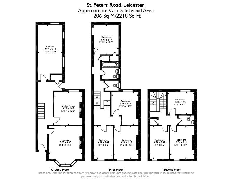 9, St Peters Road, Leicester floorplan