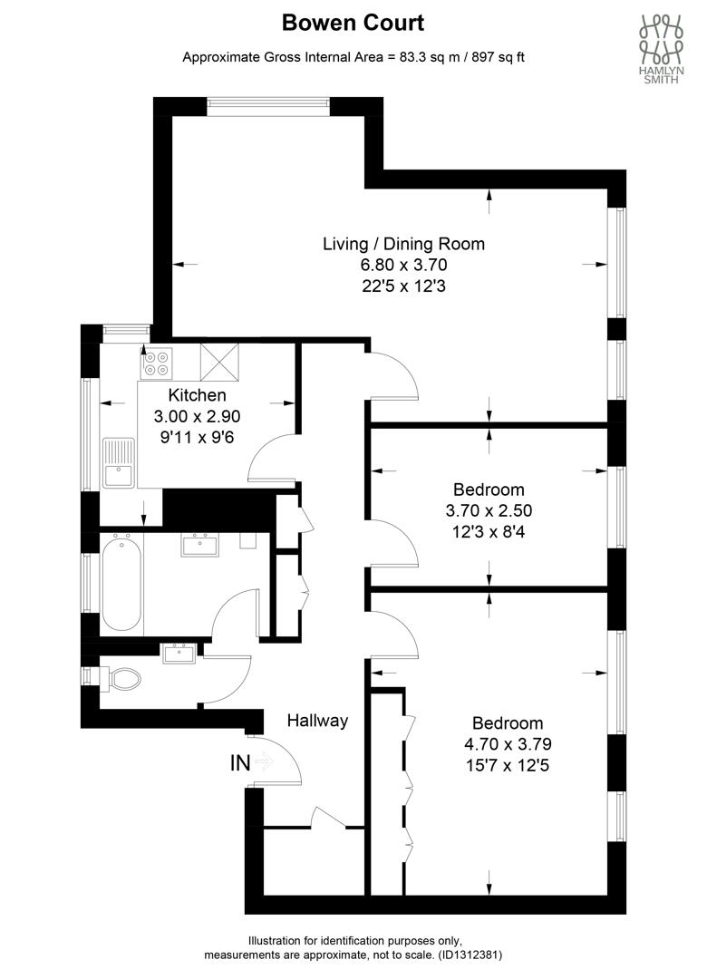 2, Bowen Court 31-35, The Drive, Hove floorplan