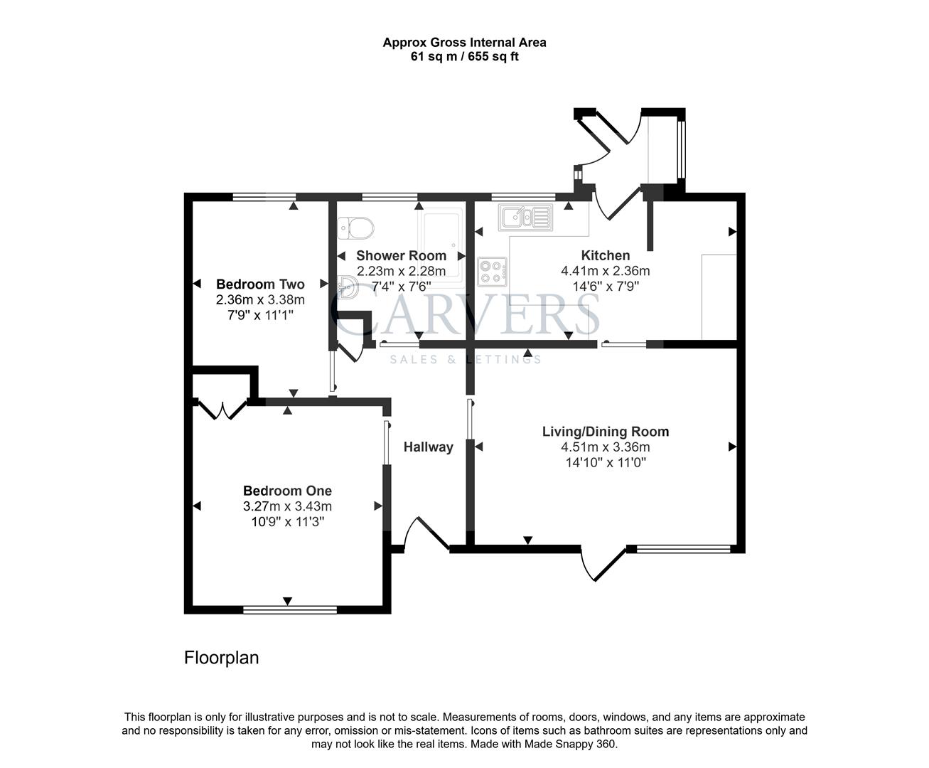 276, Stargate Close, Newton Aycliffe floorplan