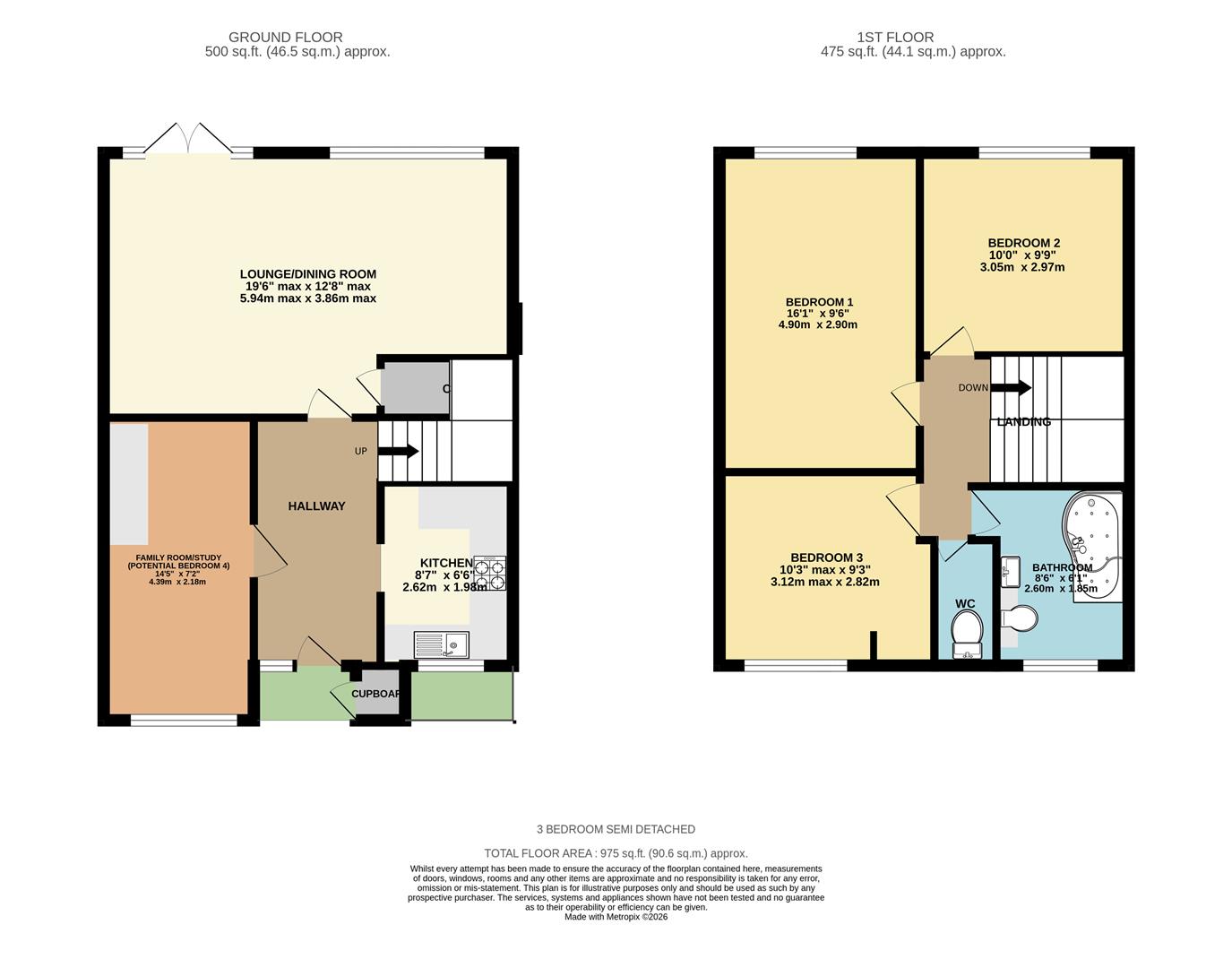 32, Derwent Road, Basingstoke floorplan