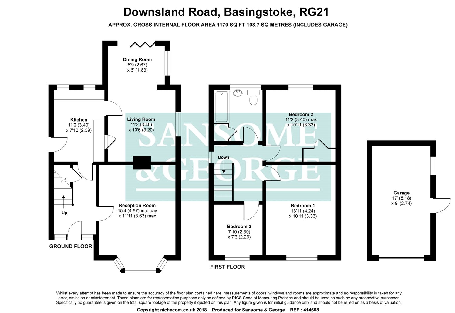 3 Bedrooms Parking/garage for sale in Downsland Road, Basingstoke, Hampshire RG21
