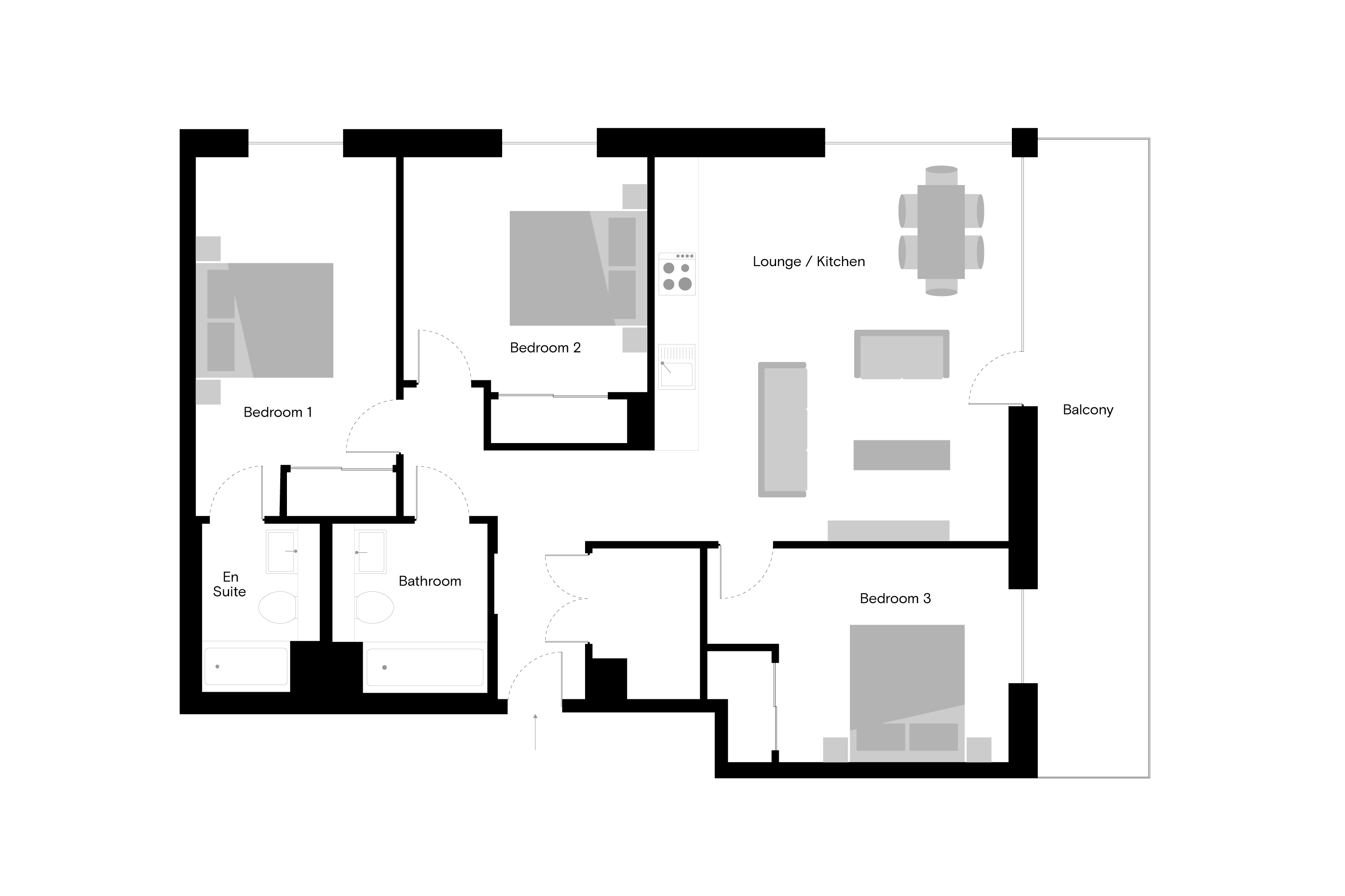 Flat 1377, The Kell, Gillingham Gate Road Chatham Docks, Gillingham floorplan