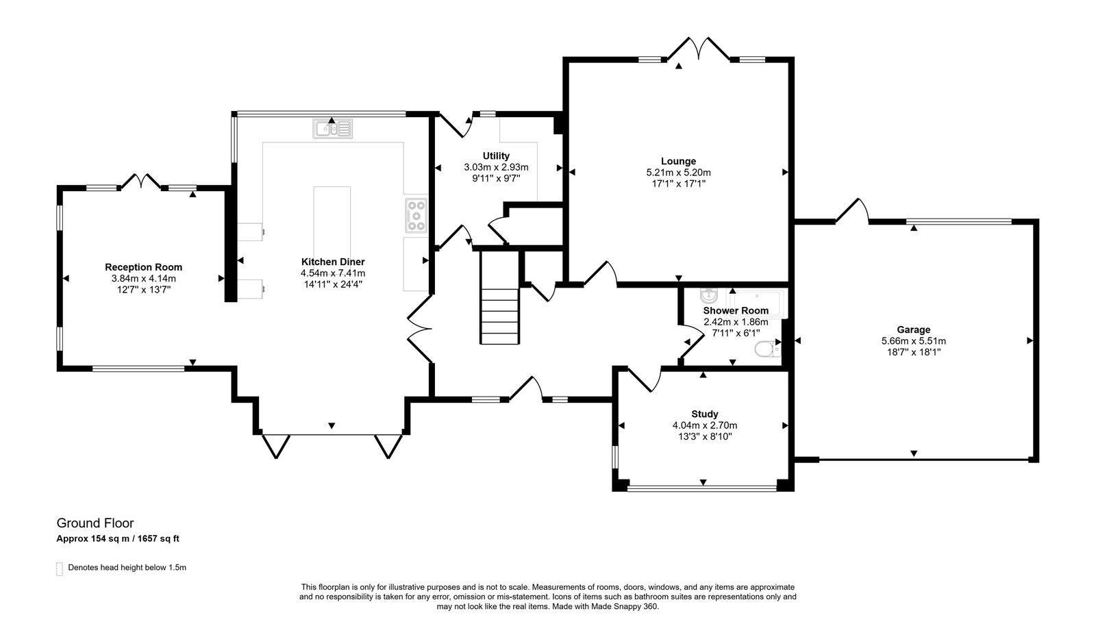The Hawthorns, Heath Road, St Osyth floorplan