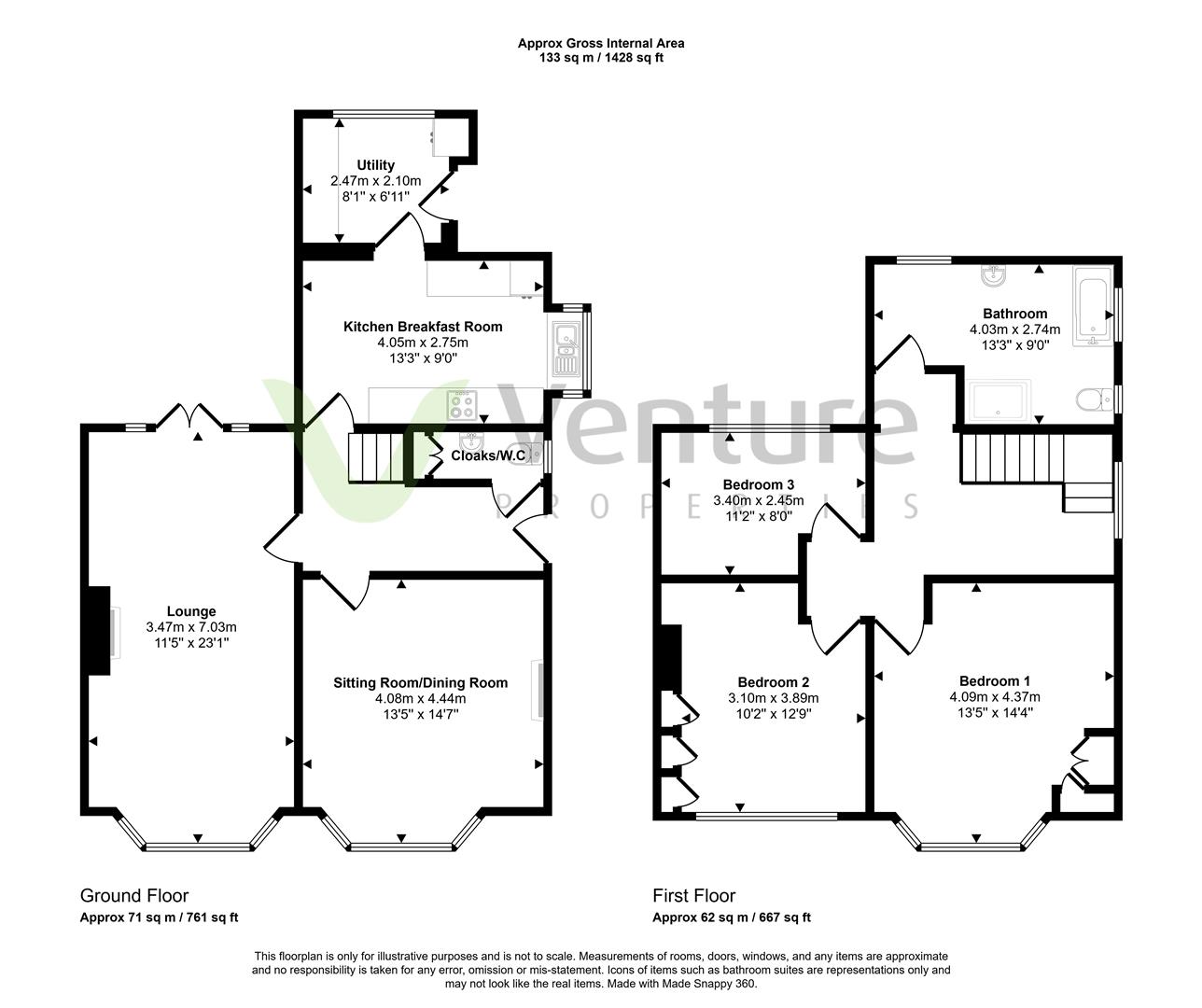 25, Main Road, Darlington floorplan