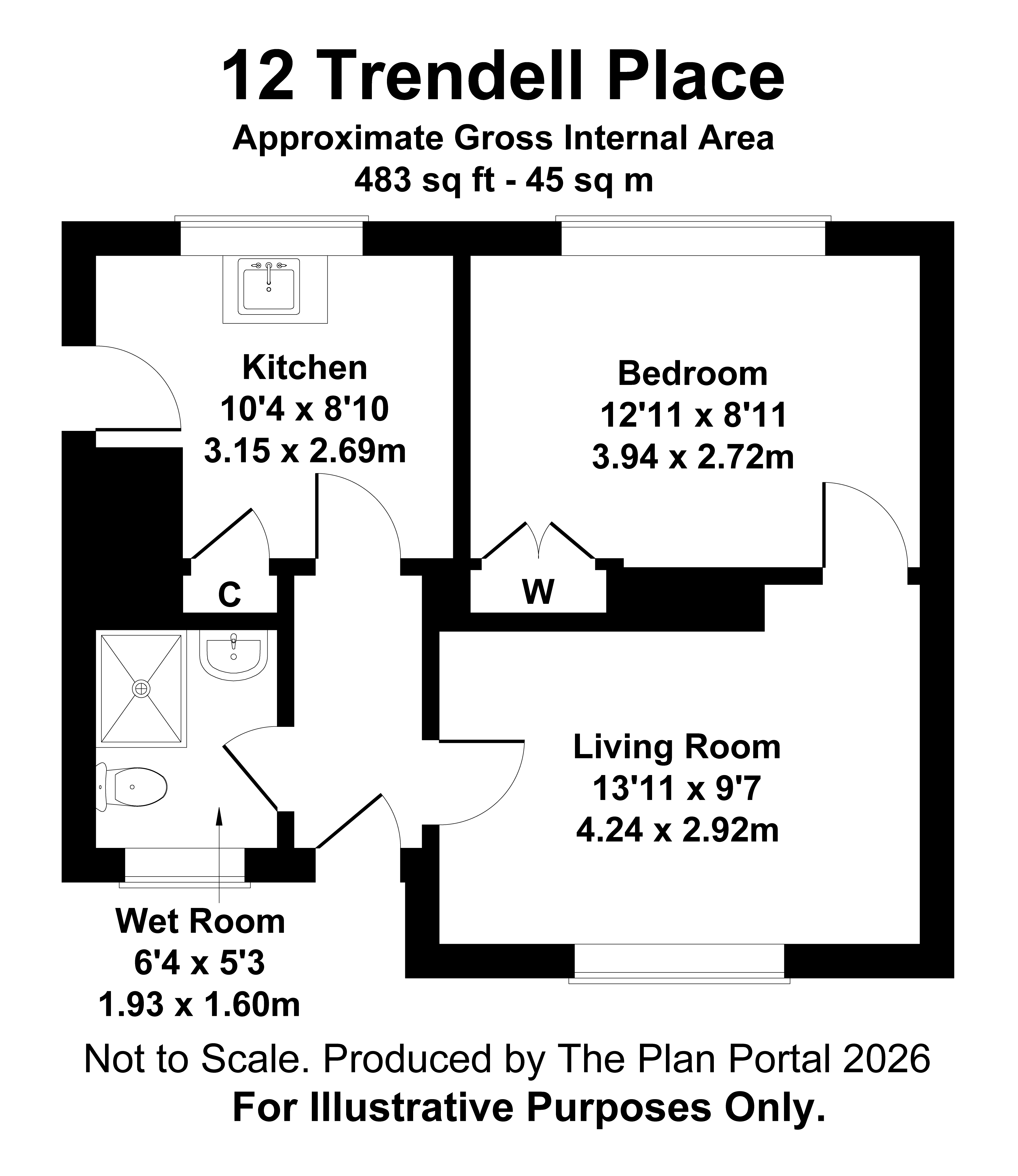 12, Trendell Place, Abingdon floorplan