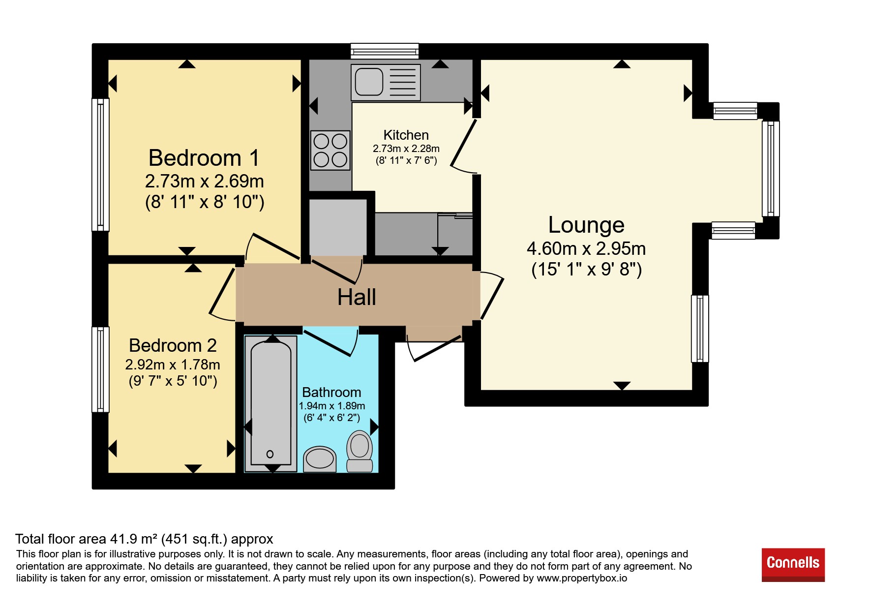 Flat 37, Westbrook Court, Stevenage Road, Hitchin floorplan