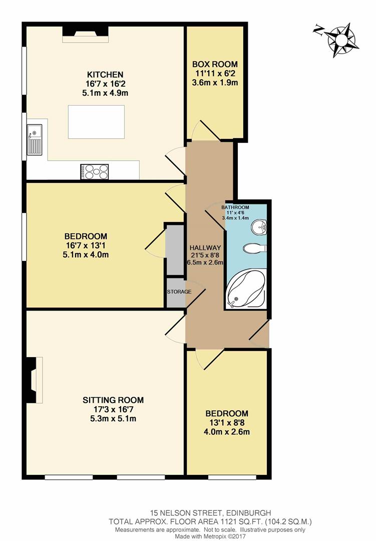 2 Bedrooms Flat for sale in 15/3 (2F2) Nelson Street, Edinburgh EH3