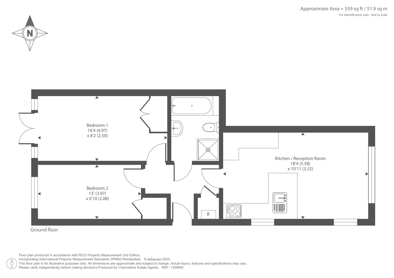 Apartment 1, 76, Sunderland Avenue, Oxford floorplan