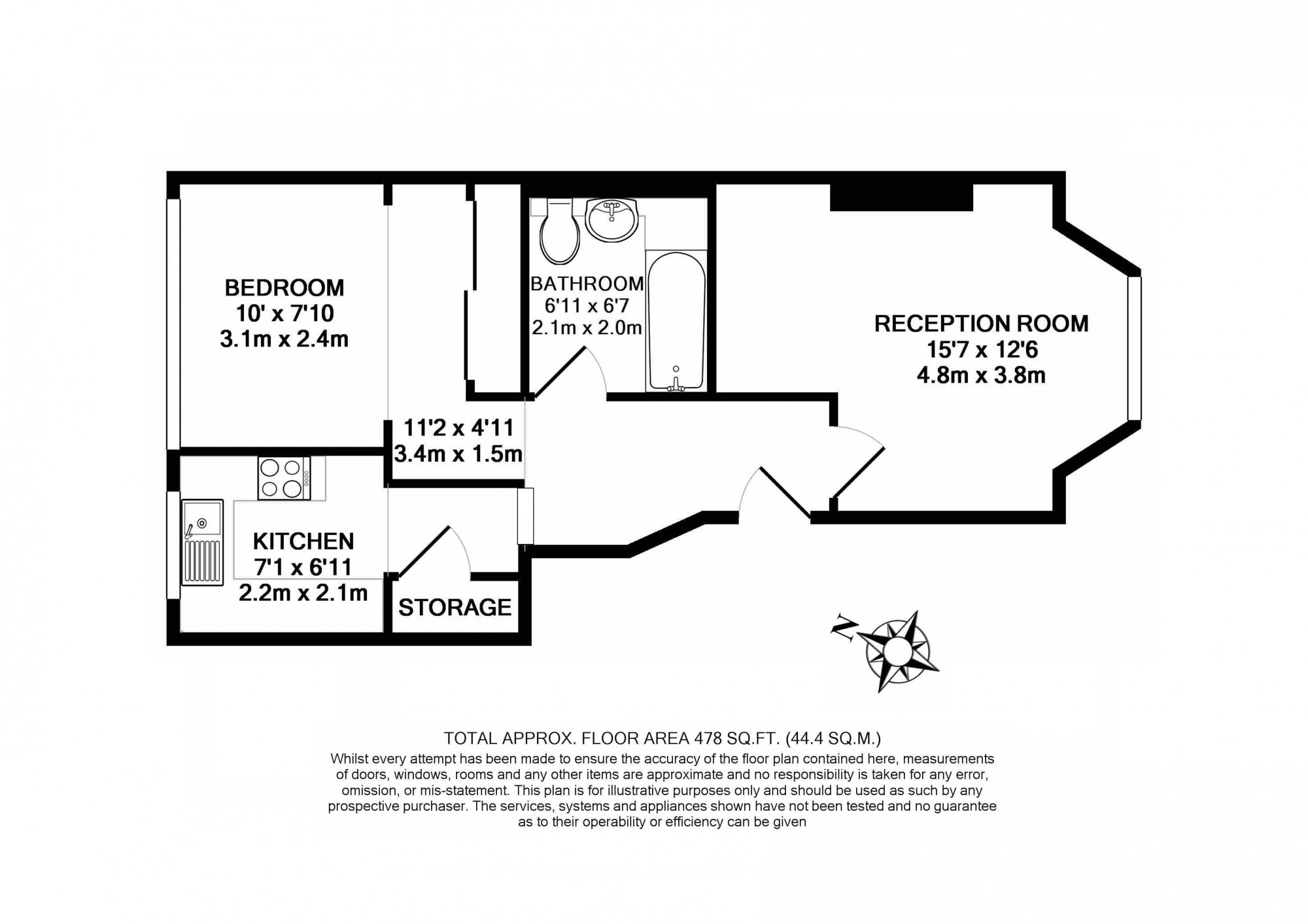 1 Bedrooms Flat to rent in Benwell Road, London N7