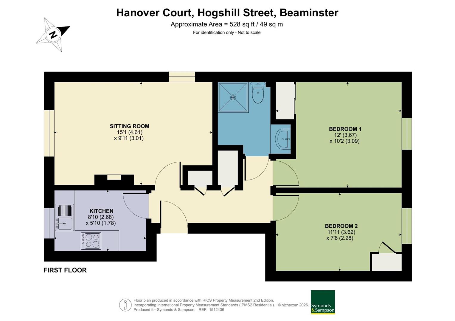 4, Hanover Court, Beaminster floorplan