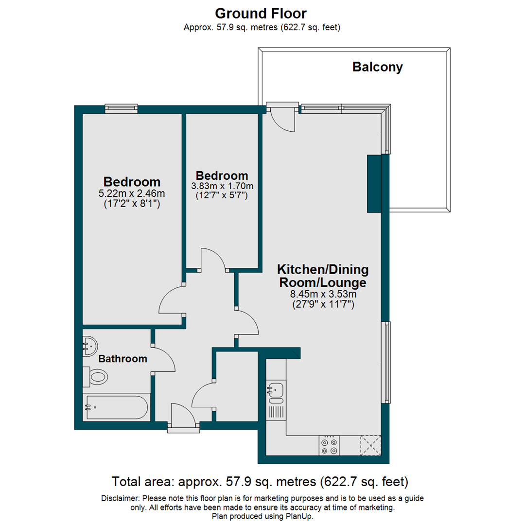 2 Bedrooms Flat to rent in Dowells Street, London SE10