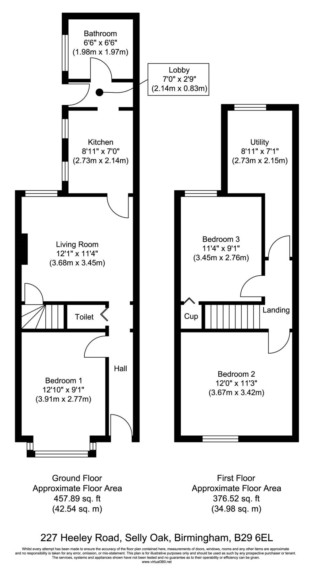 227, Heeley Road, Birmingham floorplan