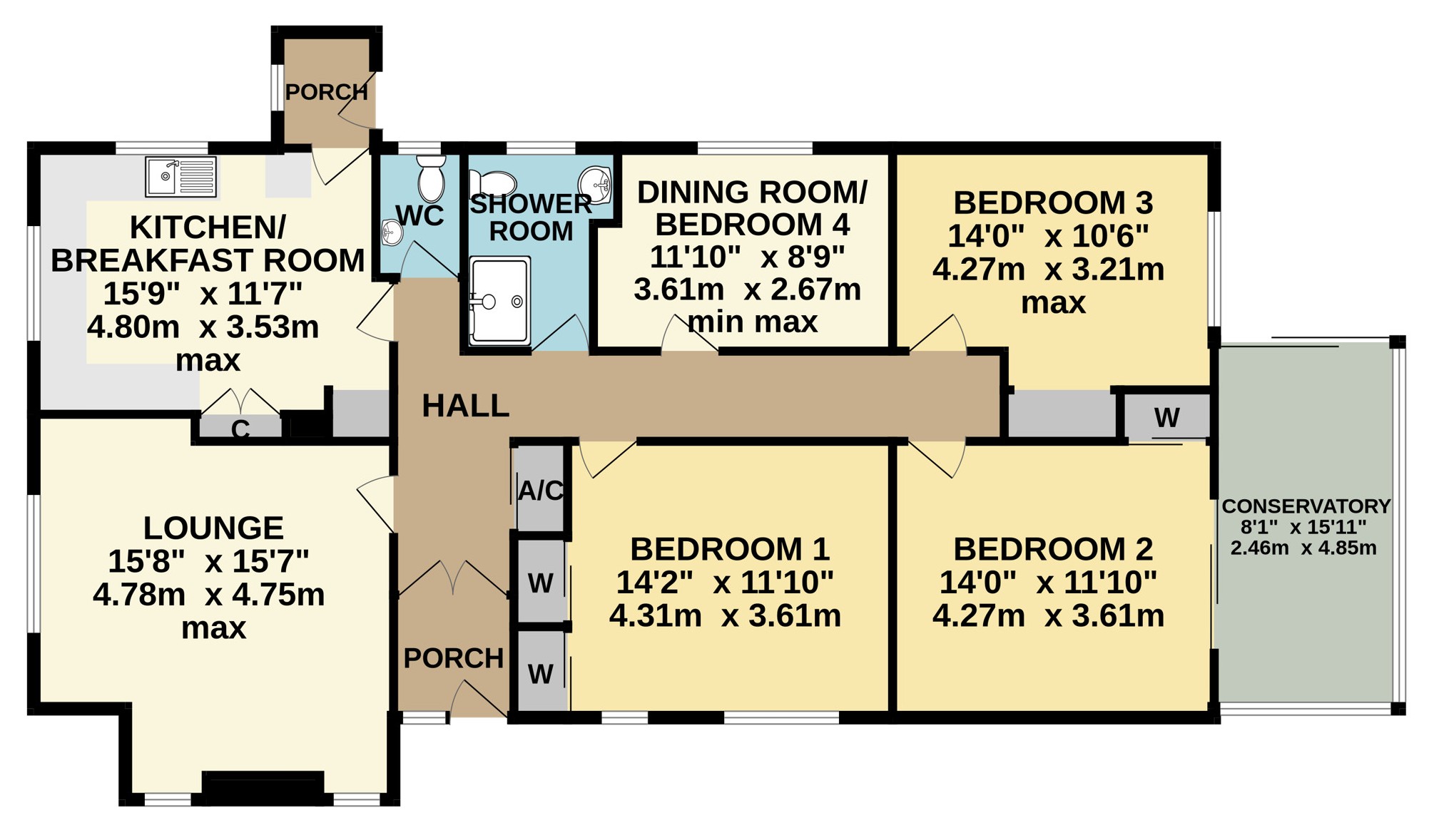 Quarryfield,, Bolventor, Cornwall floorplan