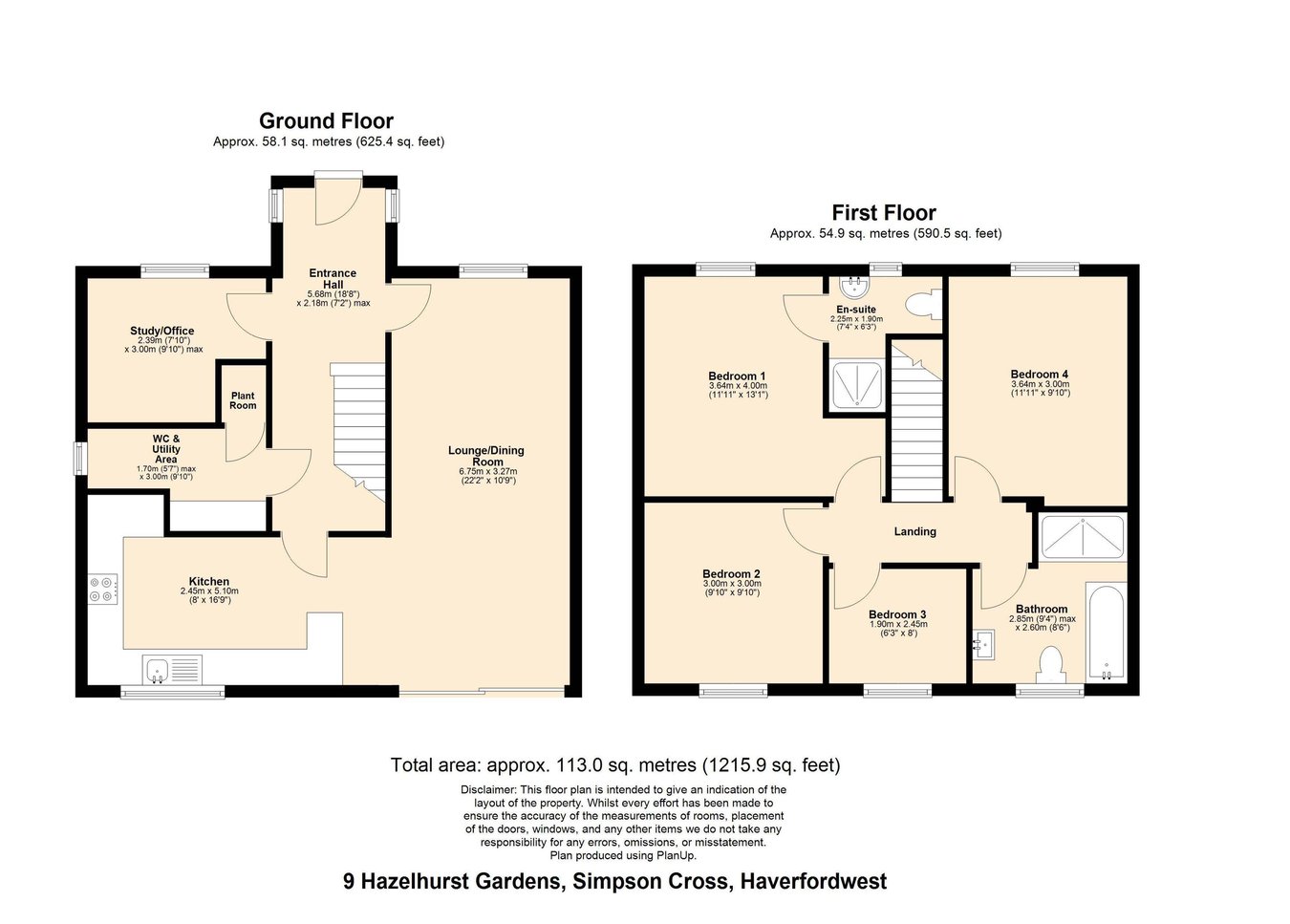 19, Hazelhurst Gardens, Simpson Cross floorplan