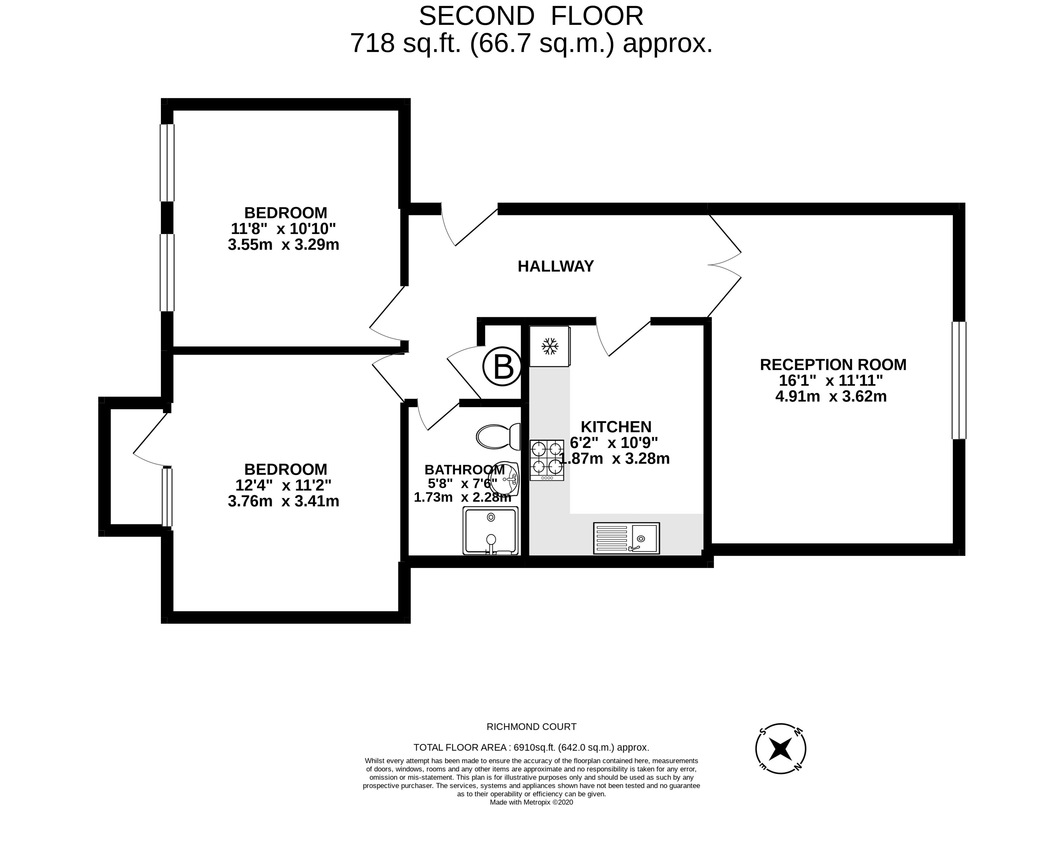 Richmond Court, 63 Melville Place, London floorplan