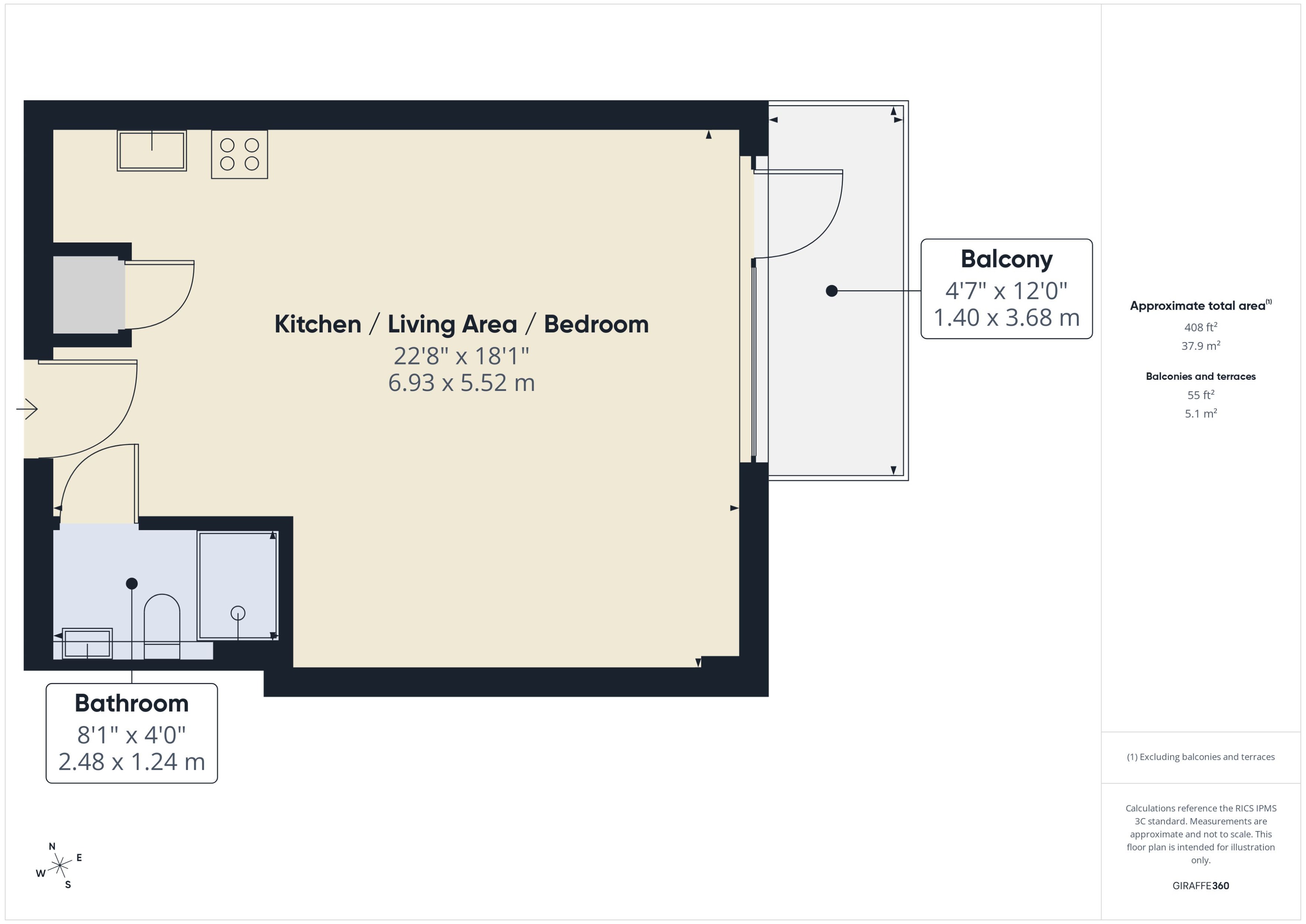 173 Victoria Point, George Street, Ashford floorplan