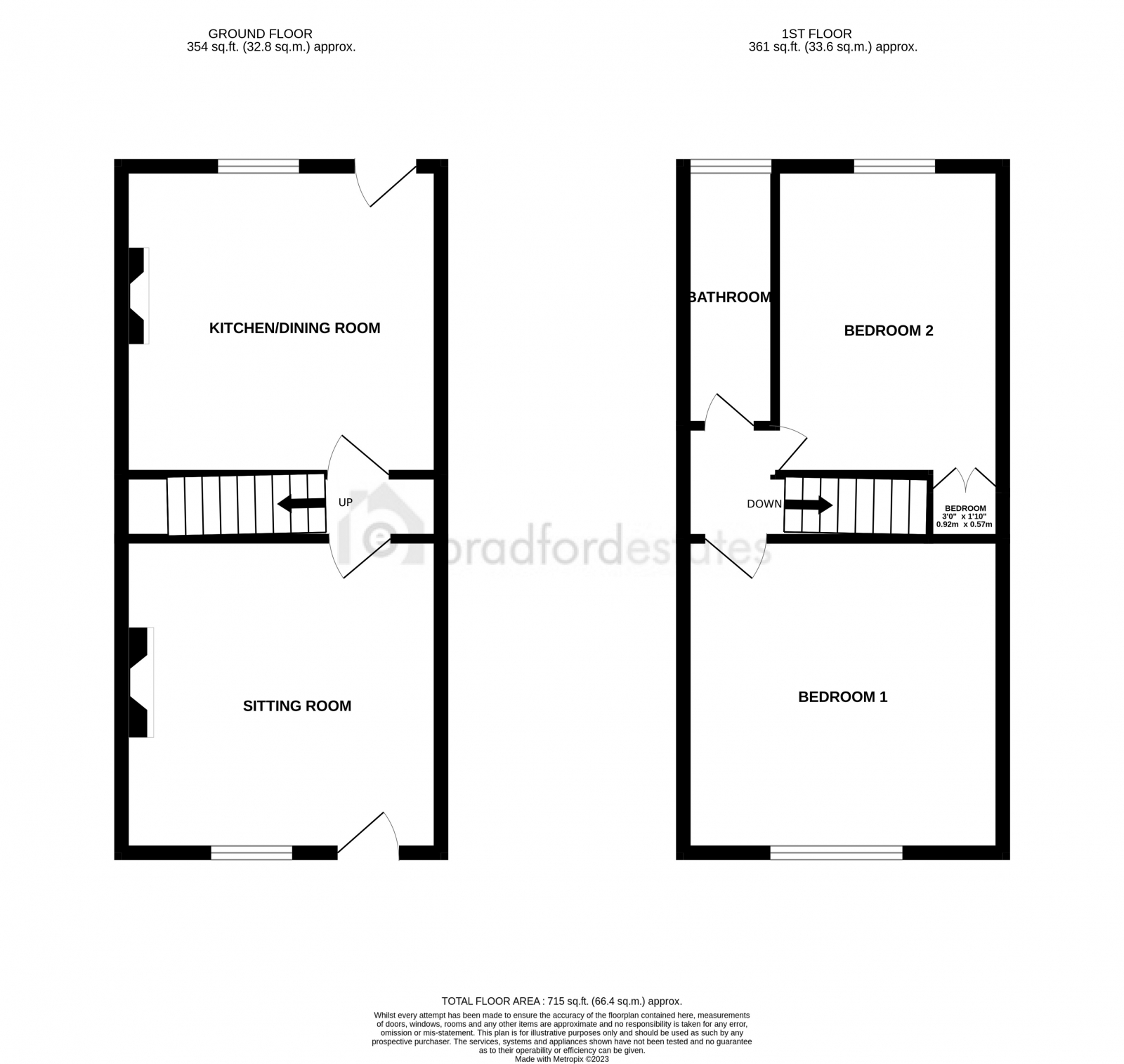 Daisy Hill Lane, Daisy Hill, Bradford BD9, 2 bedroom terraced house for