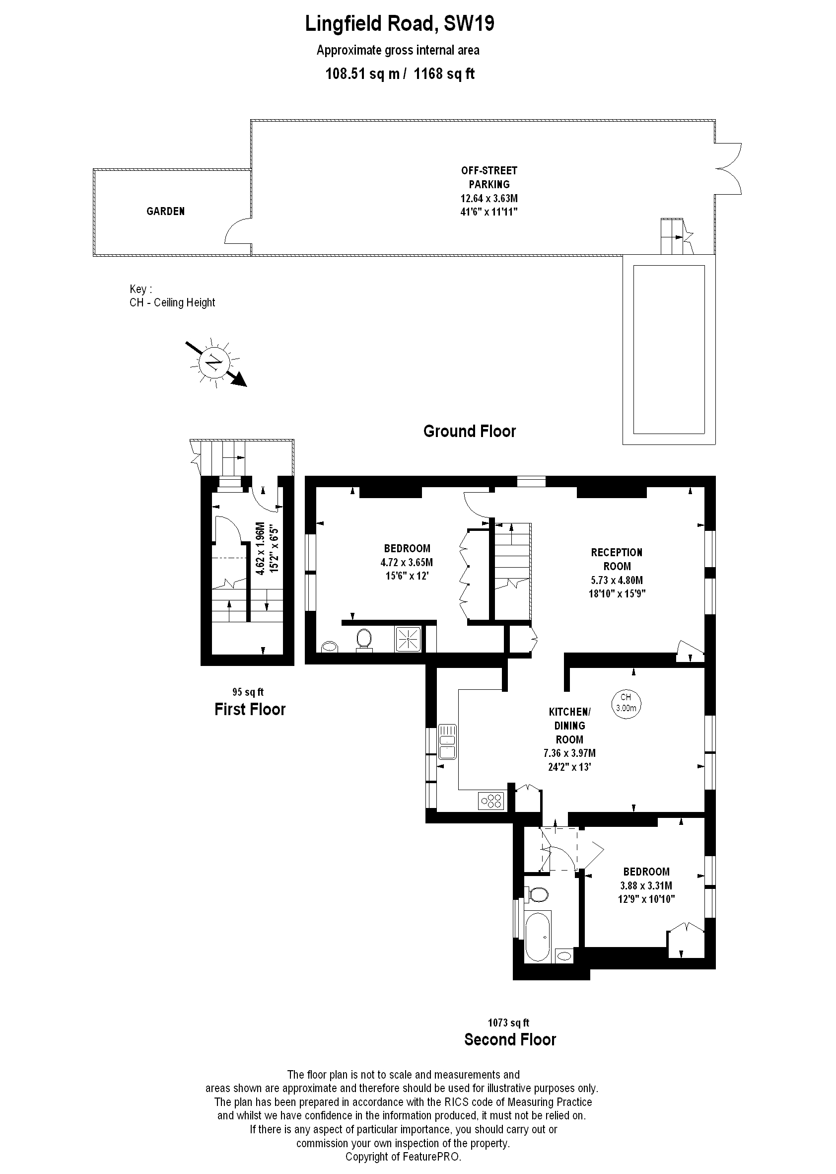2 Bedrooms Flat to rent in Lingfield Road, London SW19