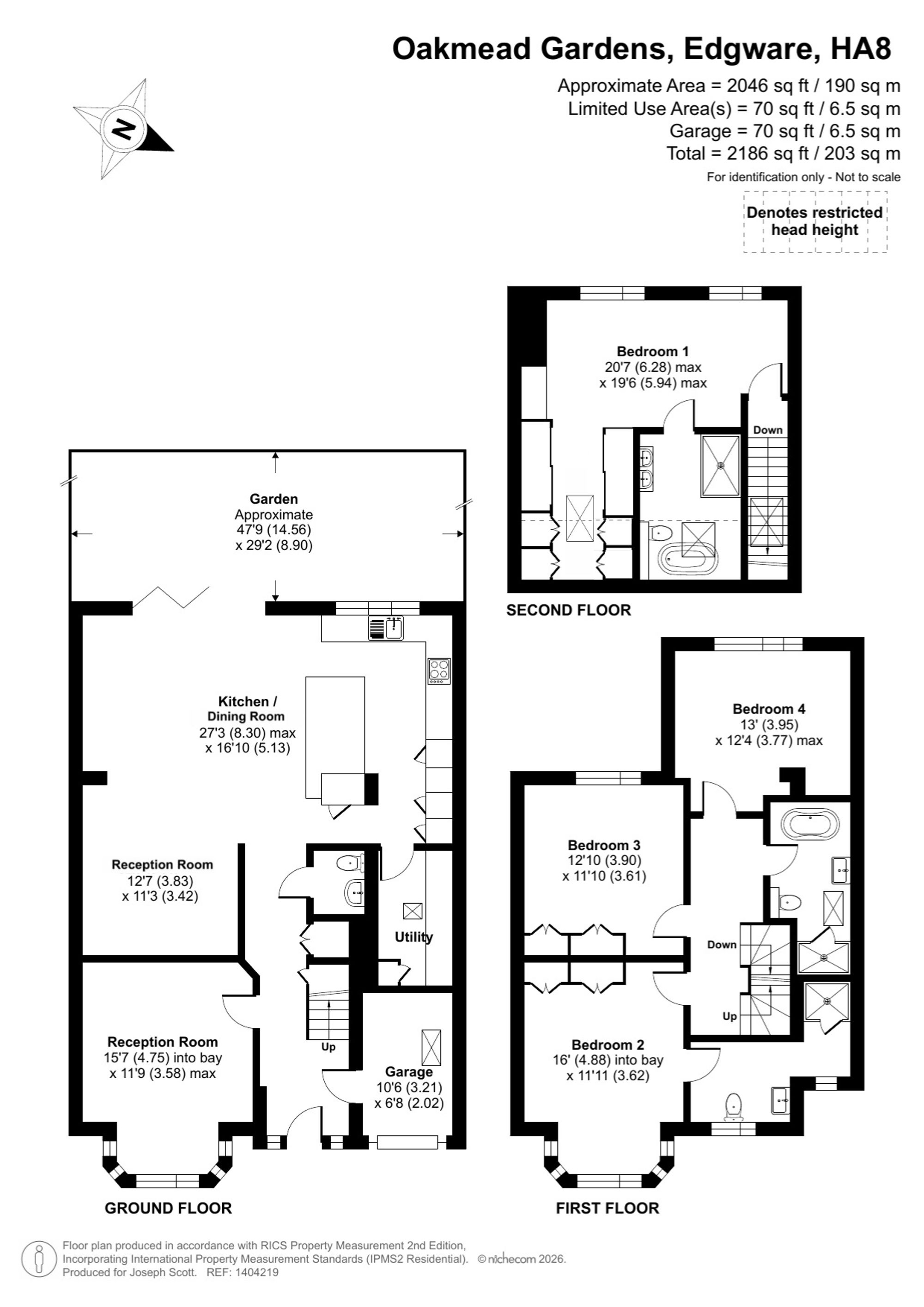 4 Oakmead Gardens, Edgware floorplan