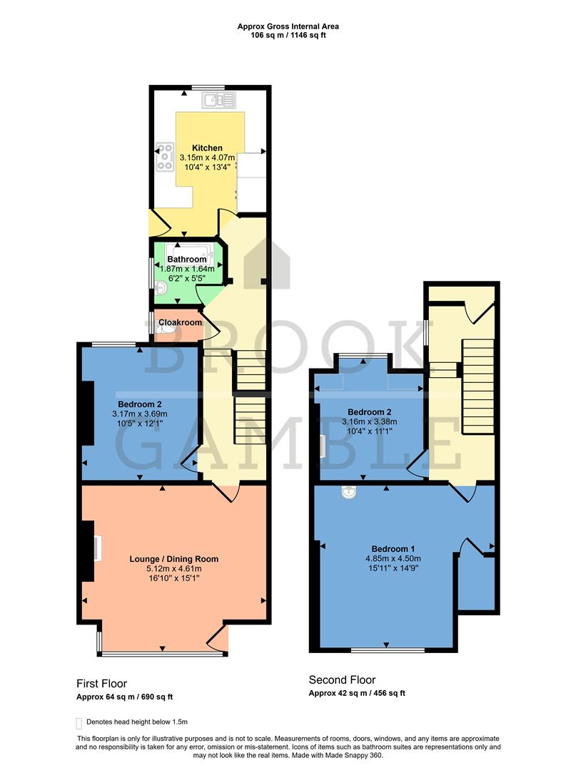 Flat 2, 75 Vicarage Road, Eastbourne floorplan
