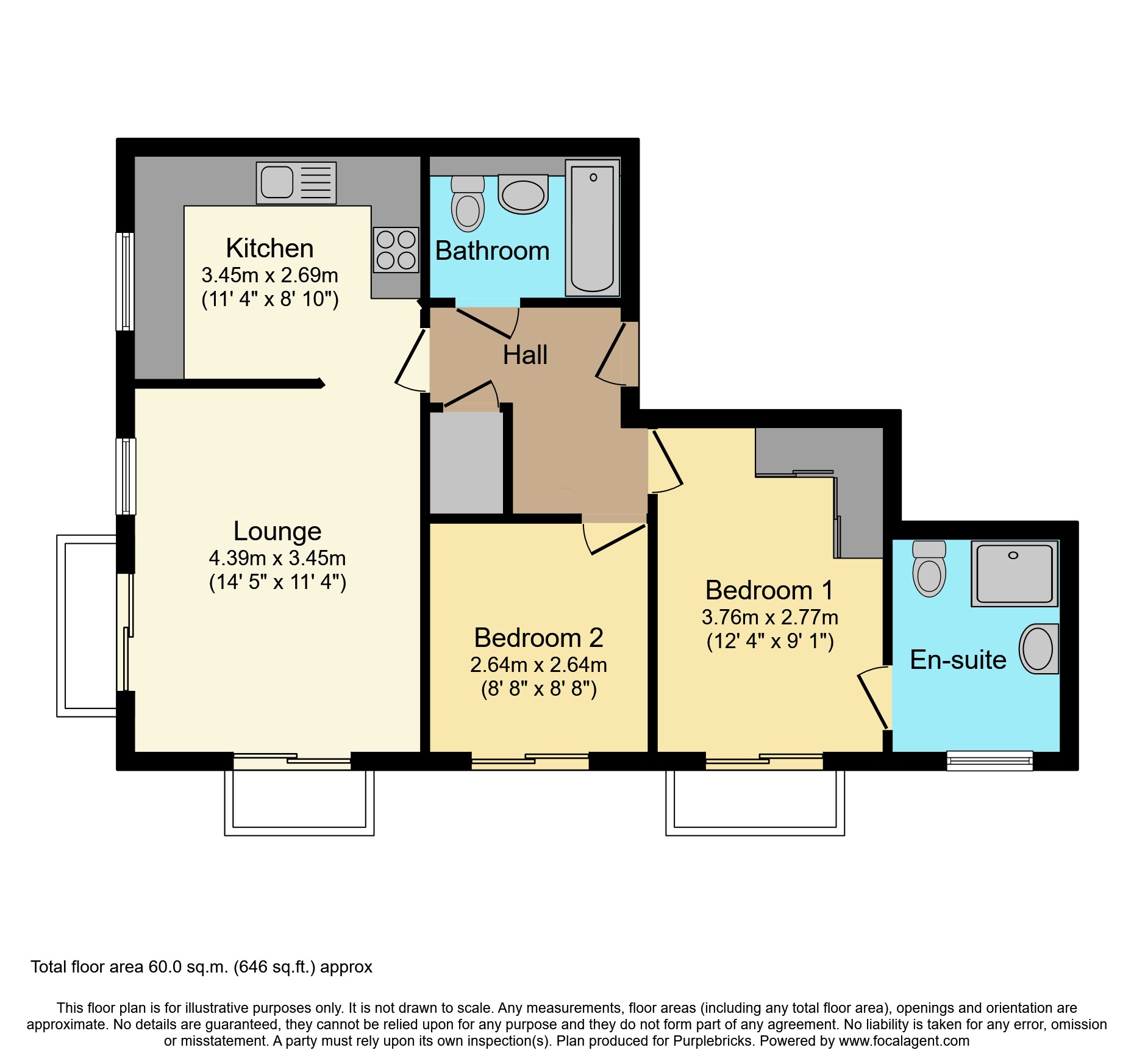 Flat 7, 57, Santa Cruz Avenue, Milton Keynes floorplan